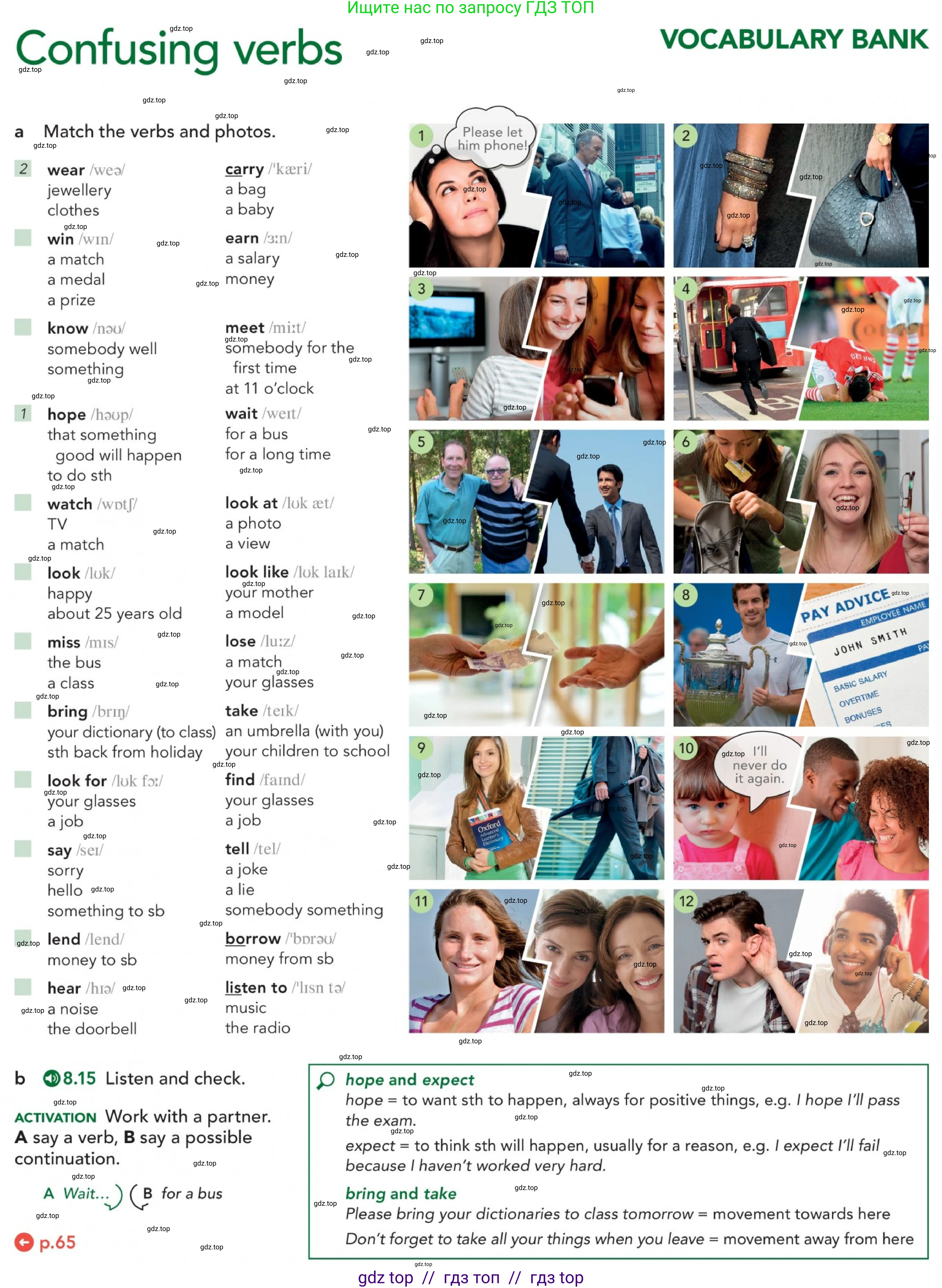 Английский язык (english), 5-11 класс Учебник (Student's book), авторы: Latham-Koenig Christina, Oxenden Clive, Lambert Jerry, издательство Oxford University Press, Москва, белого цвета, страница 65, номер 4, Условие (продолжение 2)