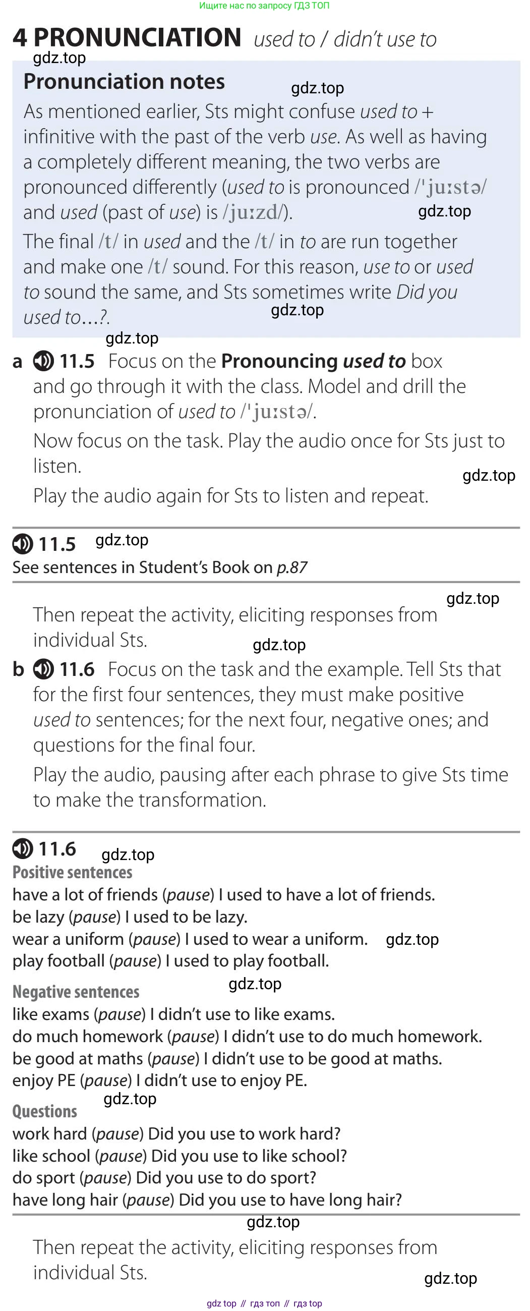 Английский язык (english), 5-11 класс Учебник (Student's book), авторы: Latham-Koenig Christina, Oxenden Clive, Lambert Jerry, издательство Oxford University Press, Москва, белого цвета, страница 87, номер 4, Teacher's Guide
