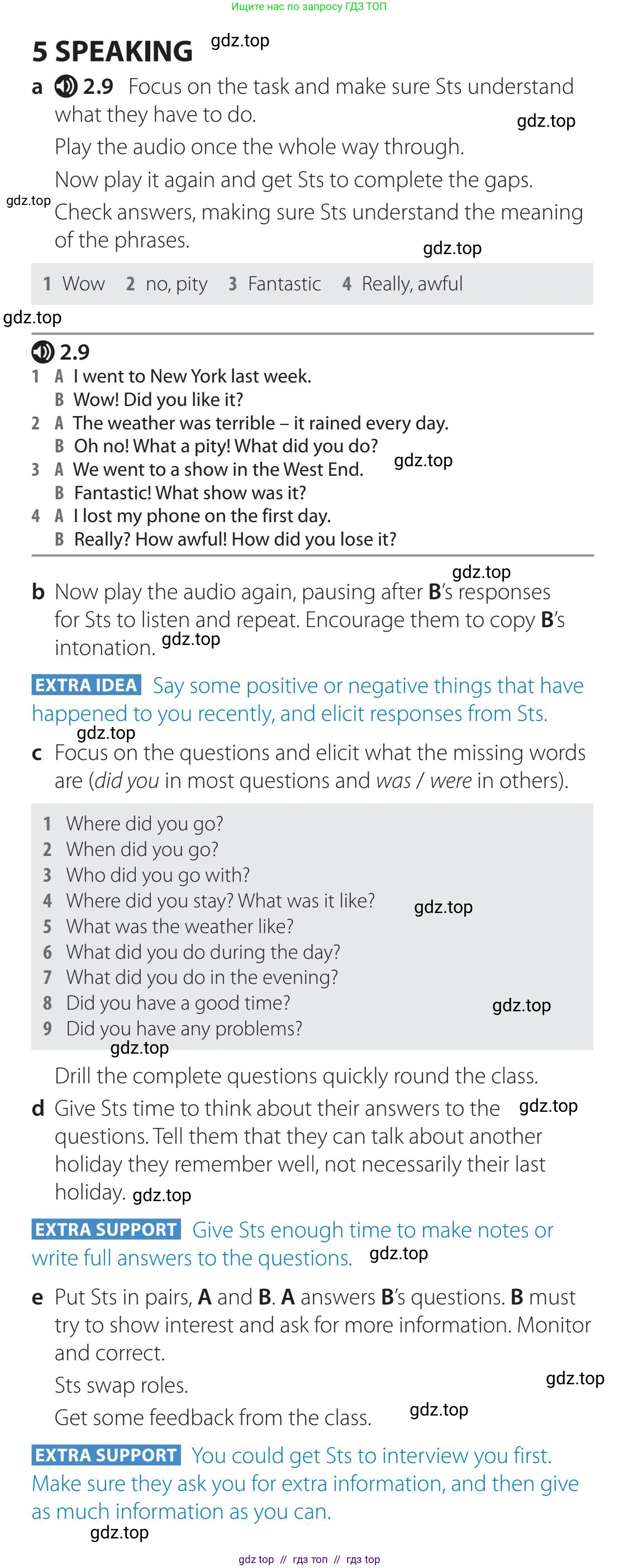Английский язык (english), 5-11 класс Учебник (Student's book), авторы: Latham-Koenig Christina, Oxenden Clive, Lambert Jerry, издательство Oxford University Press, Москва, белого цвета, страница 15, номер 5, Teacher's Guide