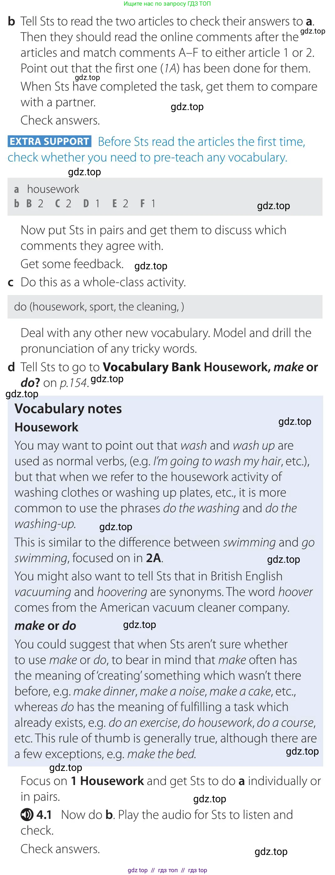 Английский язык (english), 5-11 класс Учебник (Student's book), авторы: Latham-Koenig Christina, Oxenden Clive, Lambert Jerry, издательство Oxford University Press, Москва, белого цвета, страница 30, номер 1, Teacher's Guide (продолжение 2)