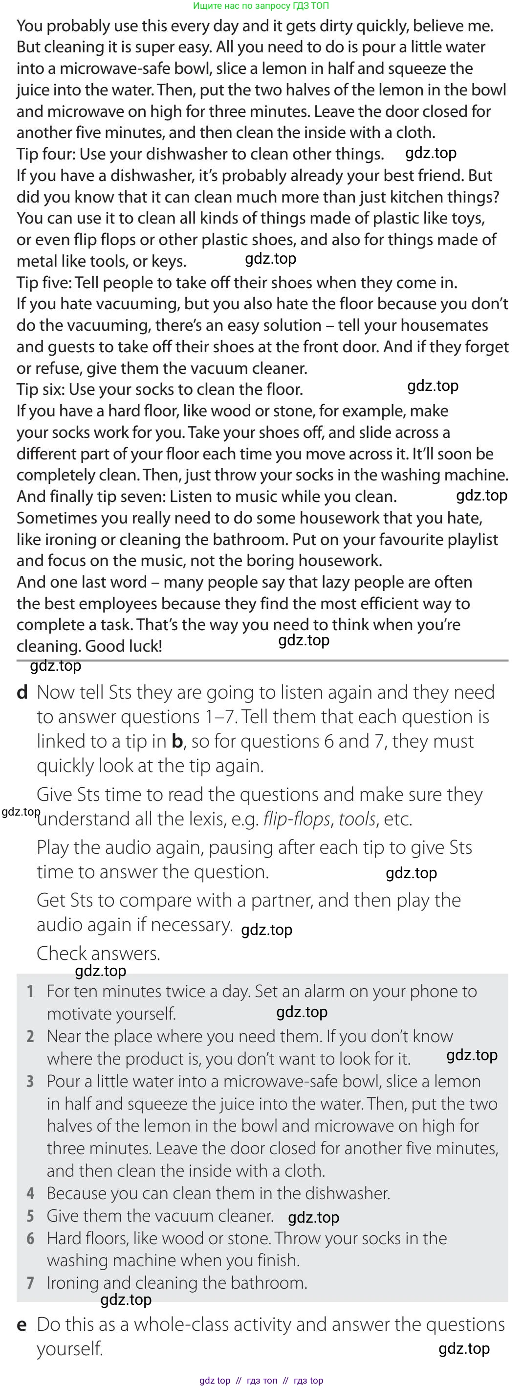 Английский язык (english), 5-11 класс Учебник (Student's book), авторы: Latham-Koenig Christina, Oxenden Clive, Lambert Jerry, издательство Oxford University Press, Москва, белого цвета, страница 31, номер 5, Teacher's Guide (продолжение 2)