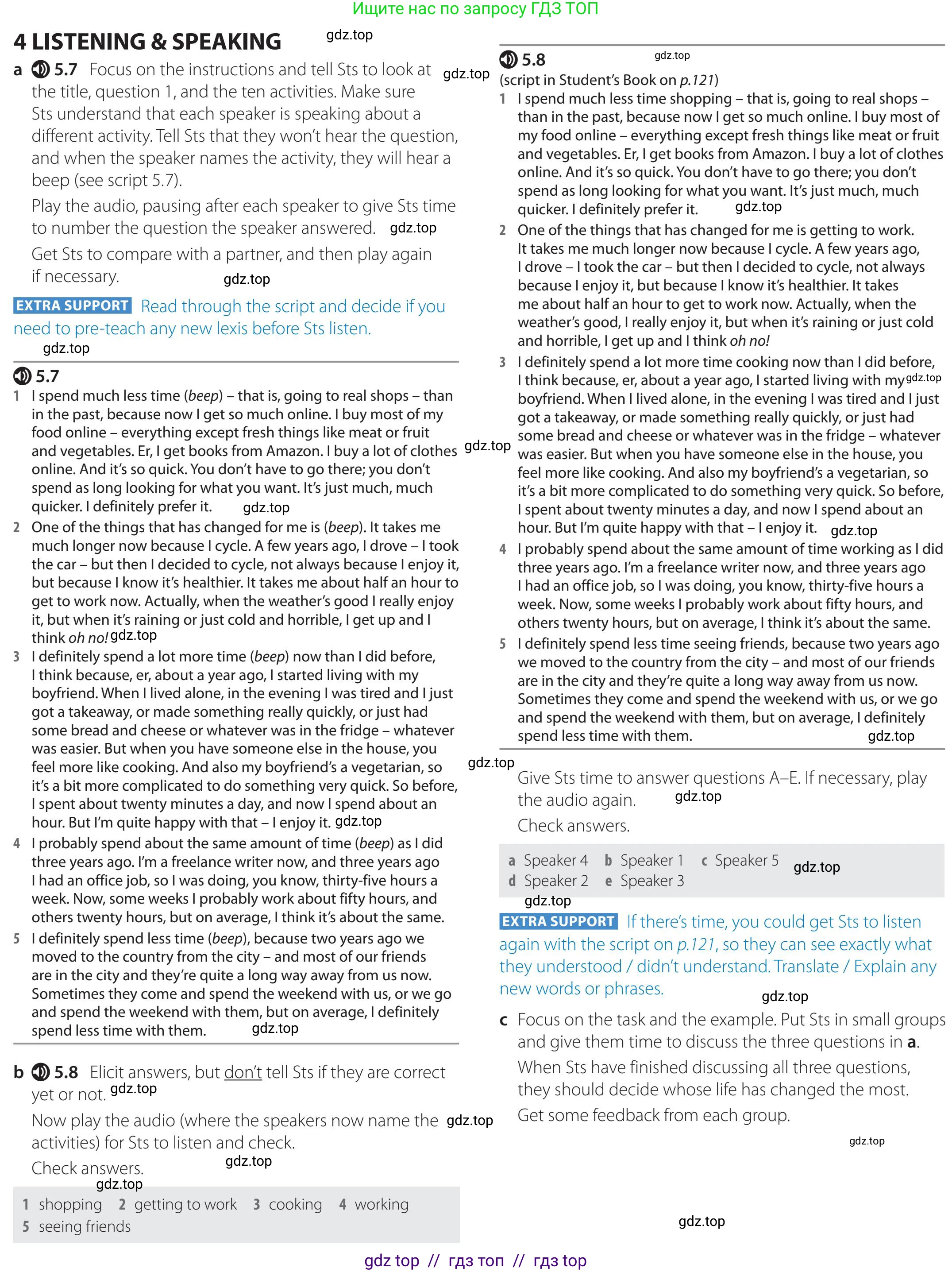 Английский язык (english), 5-11 класс Учебник (Student's book), авторы: Latham-Koenig Christina, Oxenden Clive, Lambert Jerry, издательство Oxford University Press, Москва, белого цвета, страница 39, номер 4, Teacher's Guide