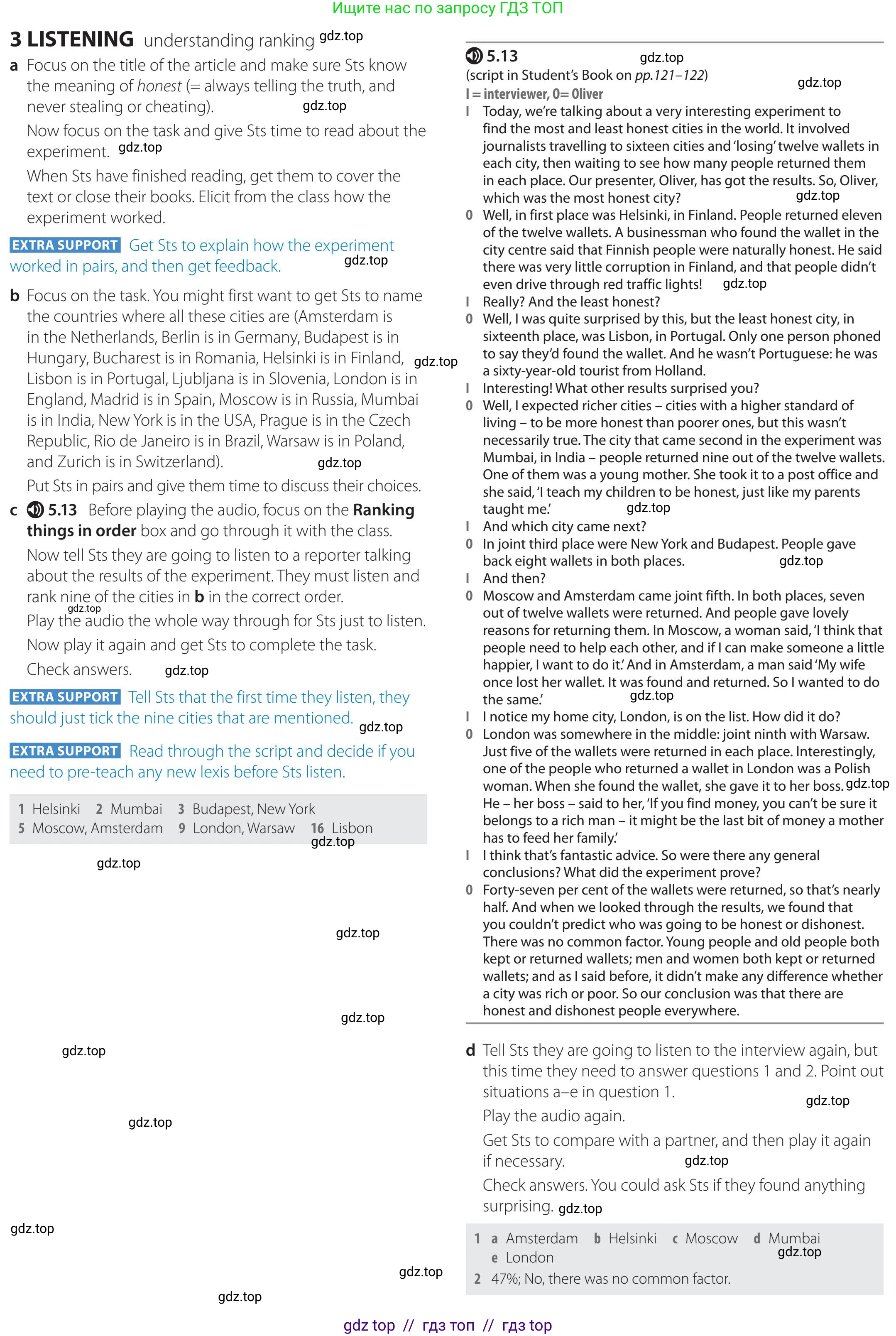 Английский язык (english), 5-11 класс Учебник (Student's book), авторы: Latham-Koenig Christina, Oxenden Clive, Lambert Jerry, издательство Oxford University Press, Москва, белого цвета, страница 41, номер 3, Teacher's Guide