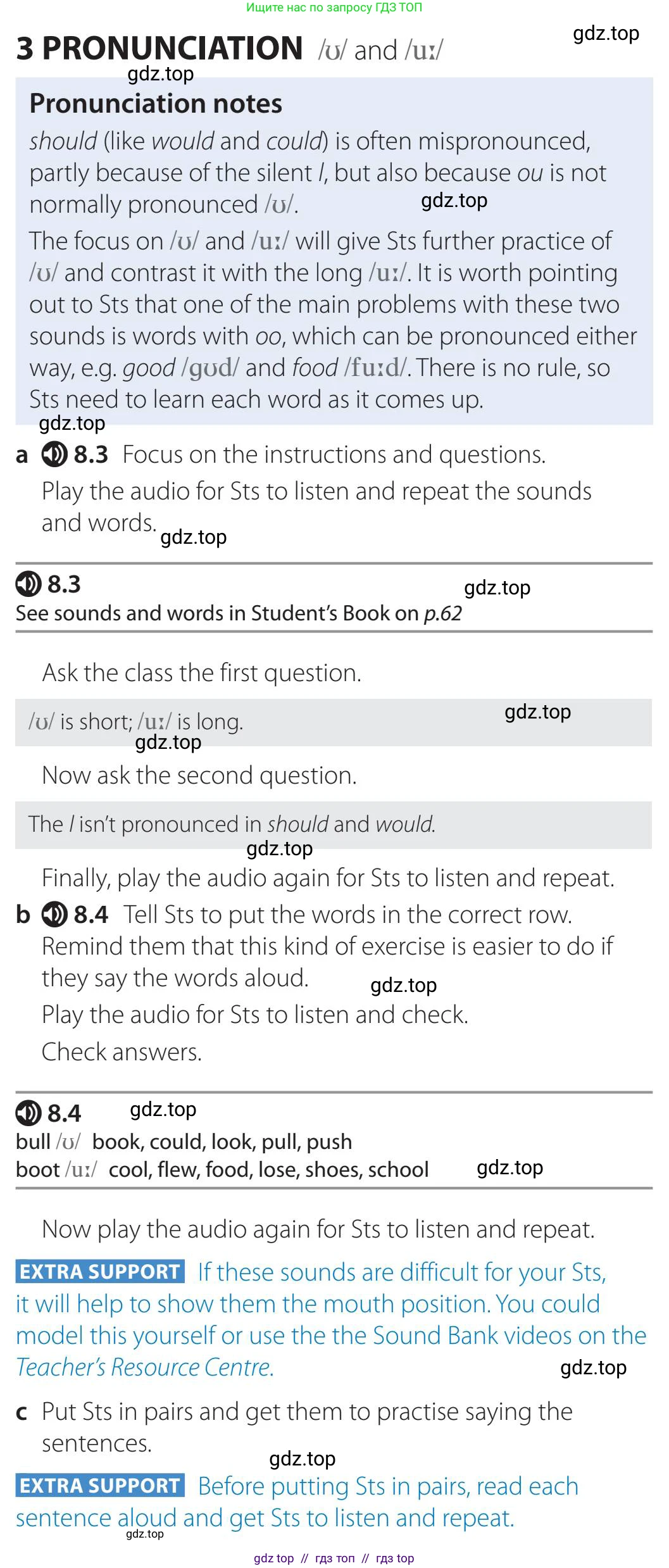 Английский язык (english), 5-11 класс Учебник (Student's book), авторы: Latham-Koenig Christina, Oxenden Clive, Lambert Jerry, издательство Oxford University Press, Москва, белого цвета, страница 62, номер 3, Teacher's Guide