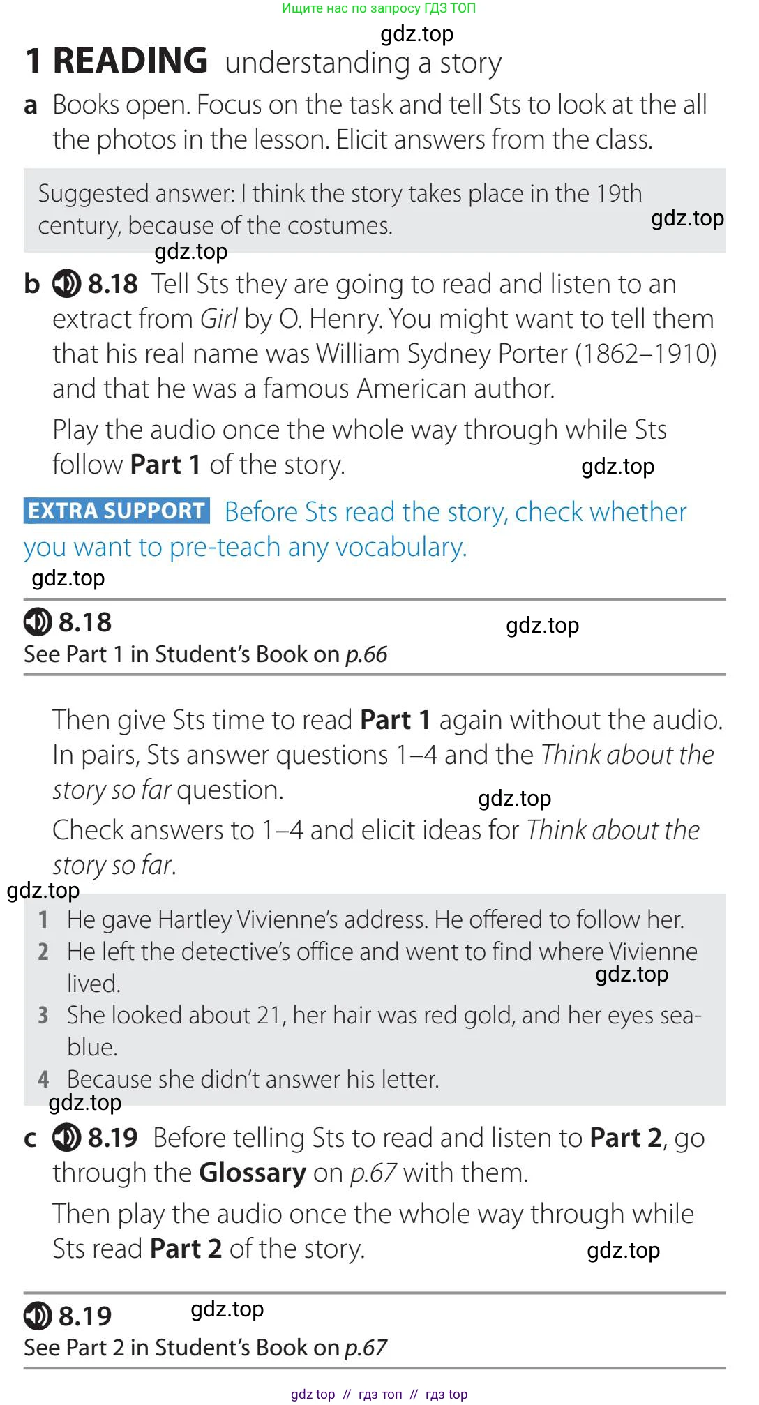 Английский язык (english), 5-11 класс Учебник (Student's book), авторы: Latham-Koenig Christina, Oxenden Clive, Lambert Jerry, издательство Oxford University Press, Москва, белого цвета, страница 66, номер 1, Teacher's Guide