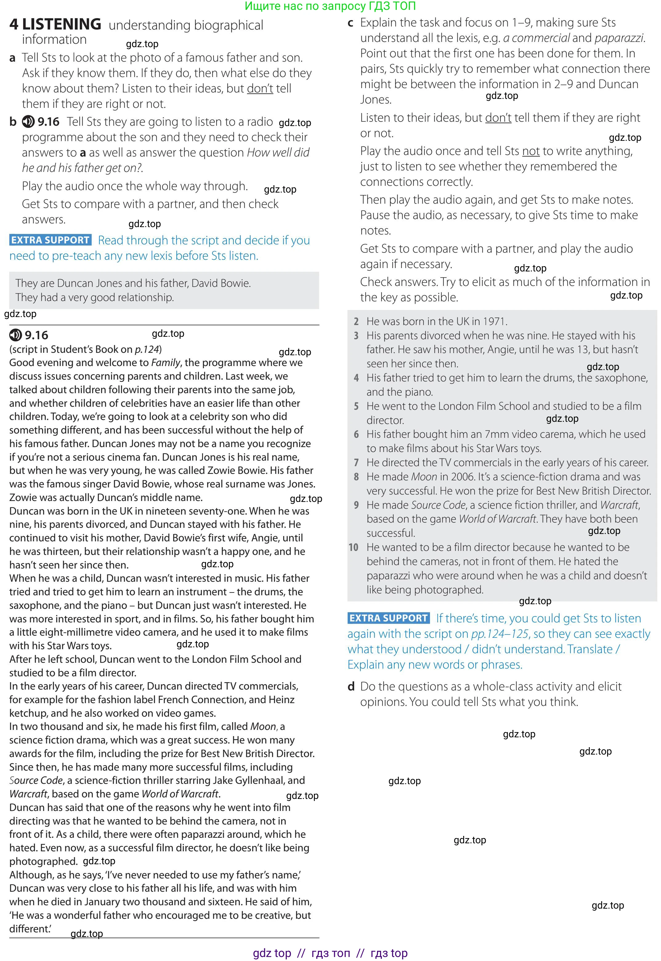 Английский язык (english), 5-11 класс Учебник (Student's book), авторы: Latham-Koenig Christina, Oxenden Clive, Lambert Jerry, издательство Oxford University Press, Москва, белого цвета, страница 75, номер 4, Teacher's Guide