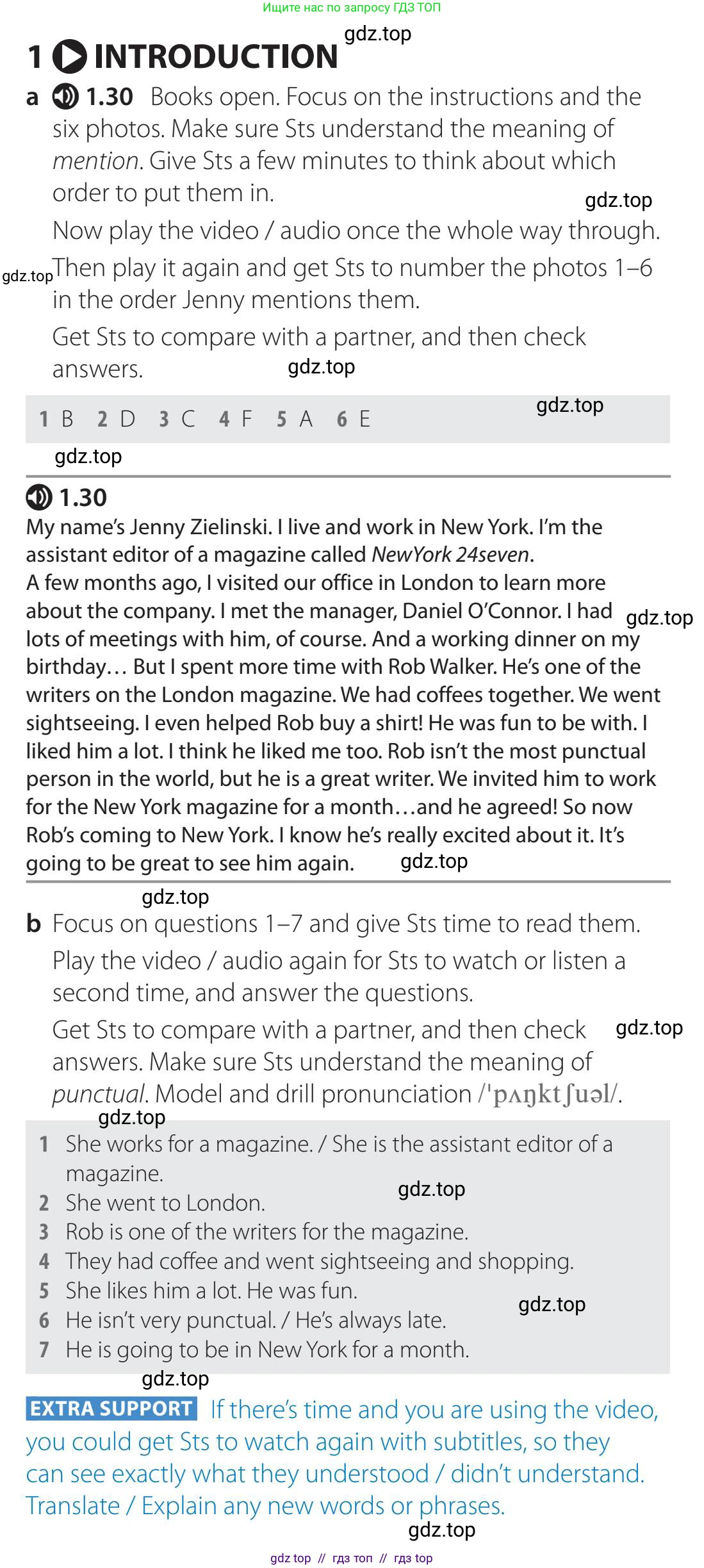 Английский язык (english), 5-11 класс Учебник (Student's book), авторы: Latham-Koenig Christina, Oxenden Clive, Lambert Jerry, издательство Oxford University Press, Москва, белого цвета, страница 12, номер 1, Teacher's Guide