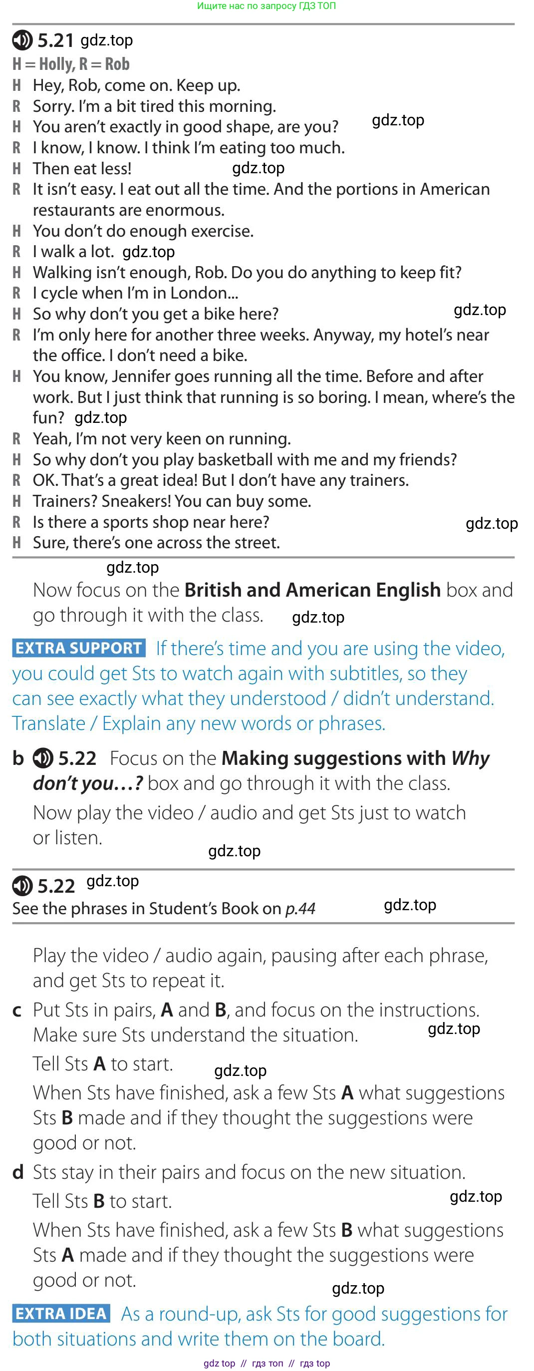 Английский язык (english), 5-11 класс Учебник (Student's book), авторы: Latham-Koenig Christina, Oxenden Clive, Lambert Jerry, издательство Oxford University Press, Москва, белого цвета, страница 44, номер 1, Teacher's Guide (продолжение 2)