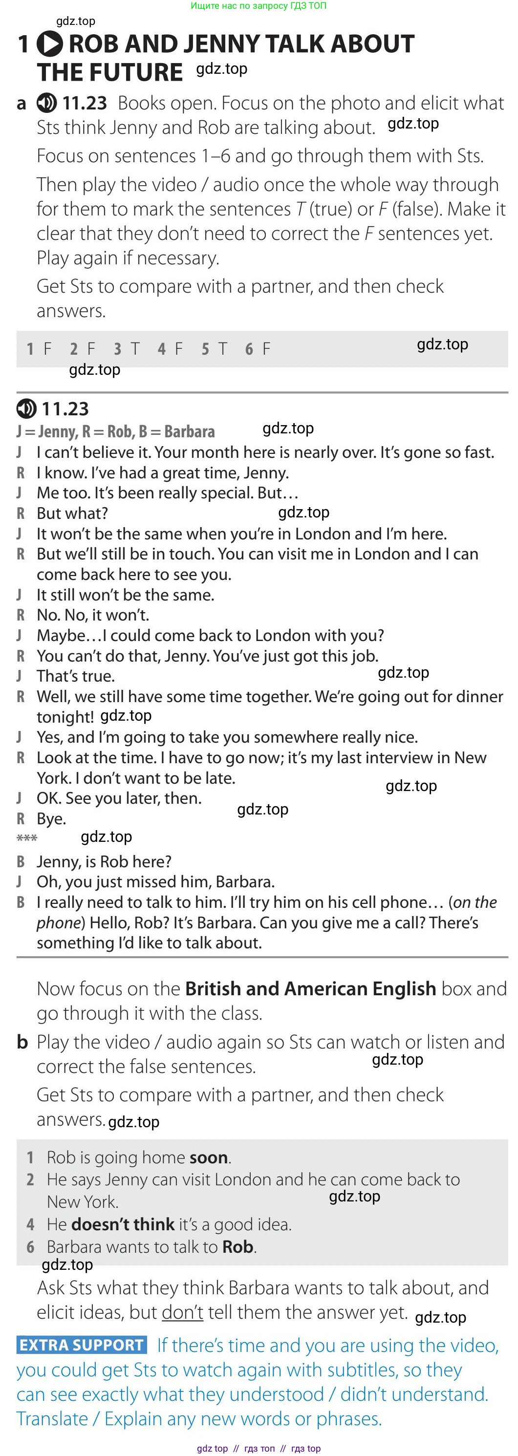 Английский язык (english), 5-11 класс Учебник (Student's book), авторы: Latham-Koenig Christina, Oxenden Clive, Lambert Jerry, издательство Oxford University Press, Москва, белого цвета, страница 92, номер 1, Teacher's Guide