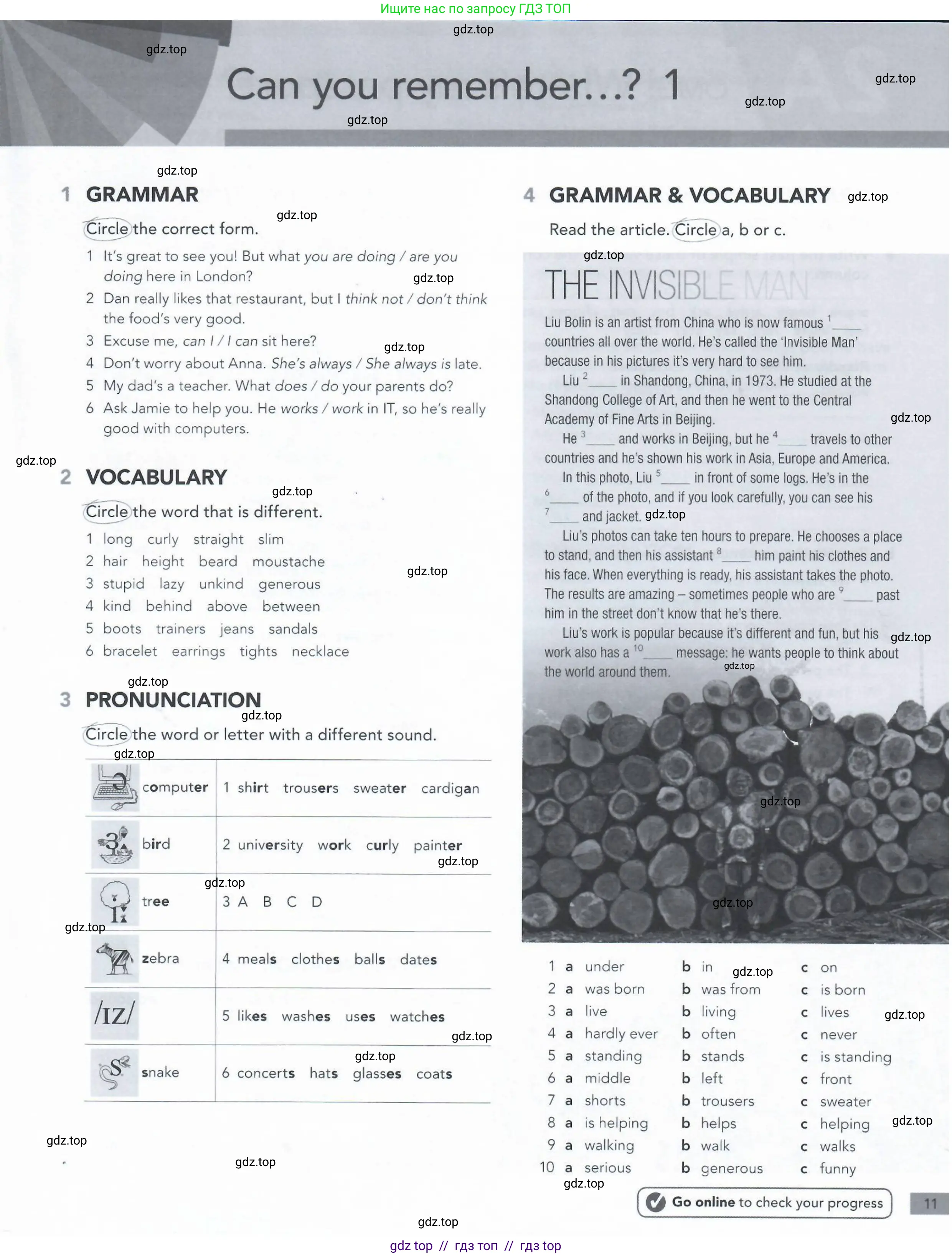 Английский язык (english), 5-11 класс Рабочая тетрадь (workbook), авторы: Latham-Koenig Christina, Oxenden Clive, Lambert Jerry, Seligson Paul, Duckworth Michael, издательство Oxford University Press, Москва, 2019, страница 11
