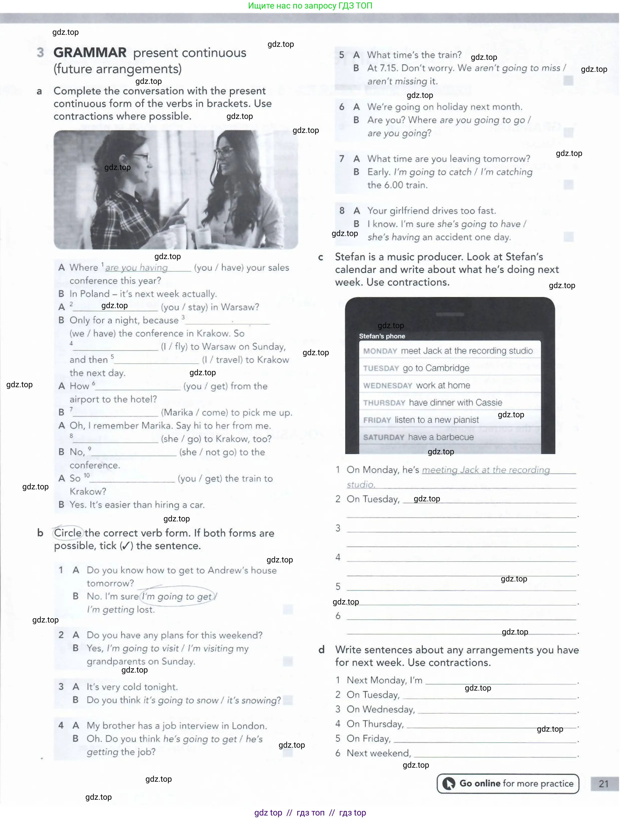 Английский язык (english), 5-11 класс Рабочая тетрадь (workbook), авторы: Latham-Koenig Christina, Oxenden Clive, Lambert Jerry, Seligson Paul, Duckworth Michael, издательство Oxford University Press, Москва, 2019, страница 21