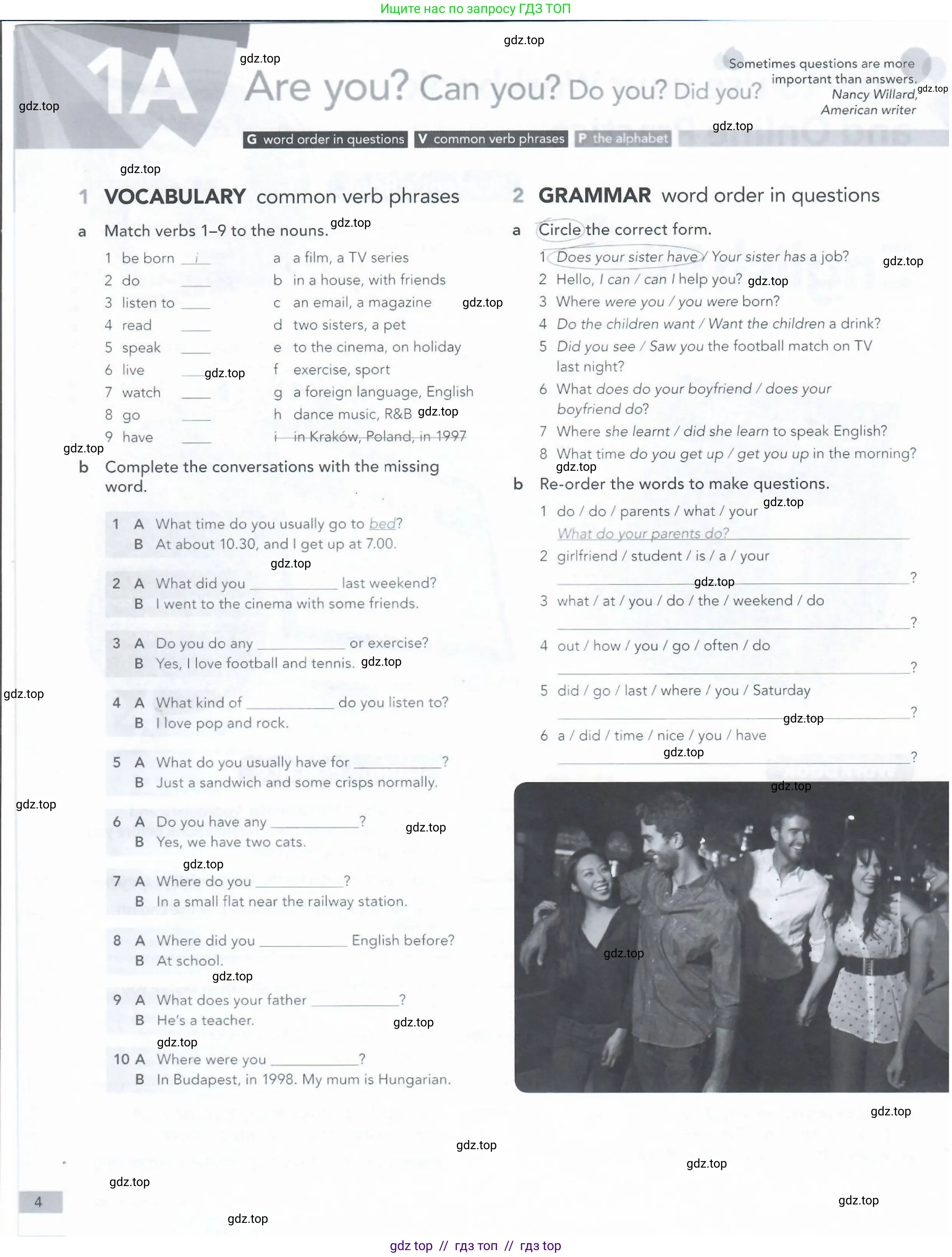 Английский язык (english), 5-11 класс Рабочая тетрадь (workbook), авторы: Latham-Koenig Christina, Oxenden Clive, Lambert Jerry, Seligson Paul, Duckworth Michael, издательство Oxford University Press, Москва, 2019, страница 4