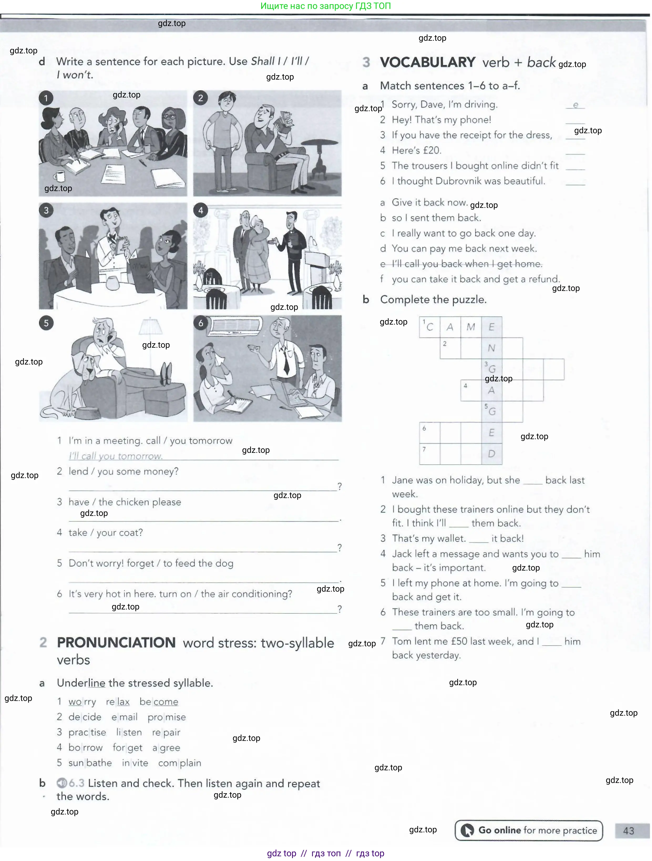 Английский язык (english), 5-11 класс Рабочая тетрадь (workbook), авторы: Latham-Koenig Christina, Oxenden Clive, Lambert Jerry, Seligson Paul, Duckworth Michael, издательство Oxford University Press, Москва, 2019, страница 43