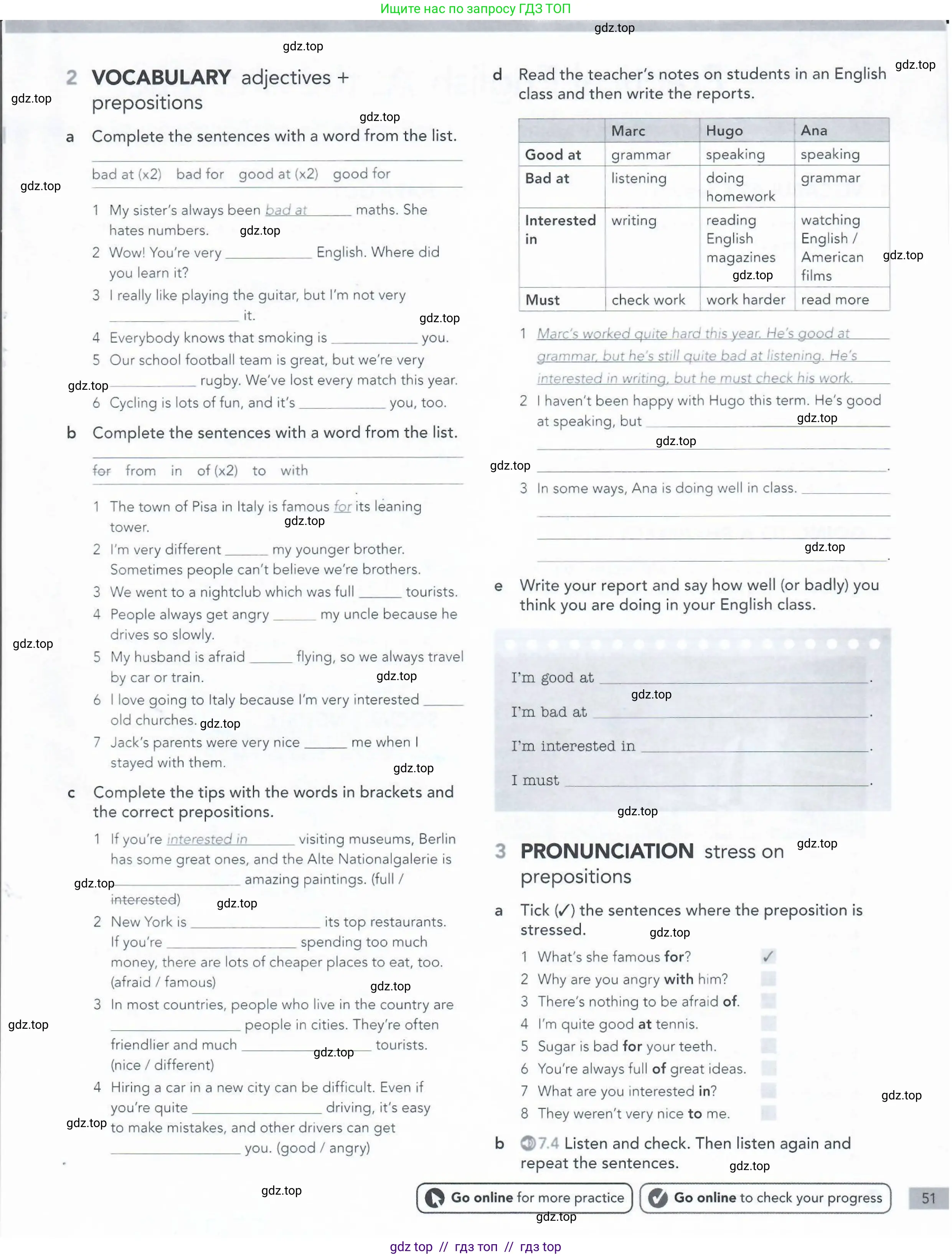 Английский язык (english), 5-11 класс Рабочая тетрадь (workbook), авторы: Latham-Koenig Christina, Oxenden Clive, Lambert Jerry, Seligson Paul, Duckworth Michael, издательство Oxford University Press, Москва, 2019, страница 51