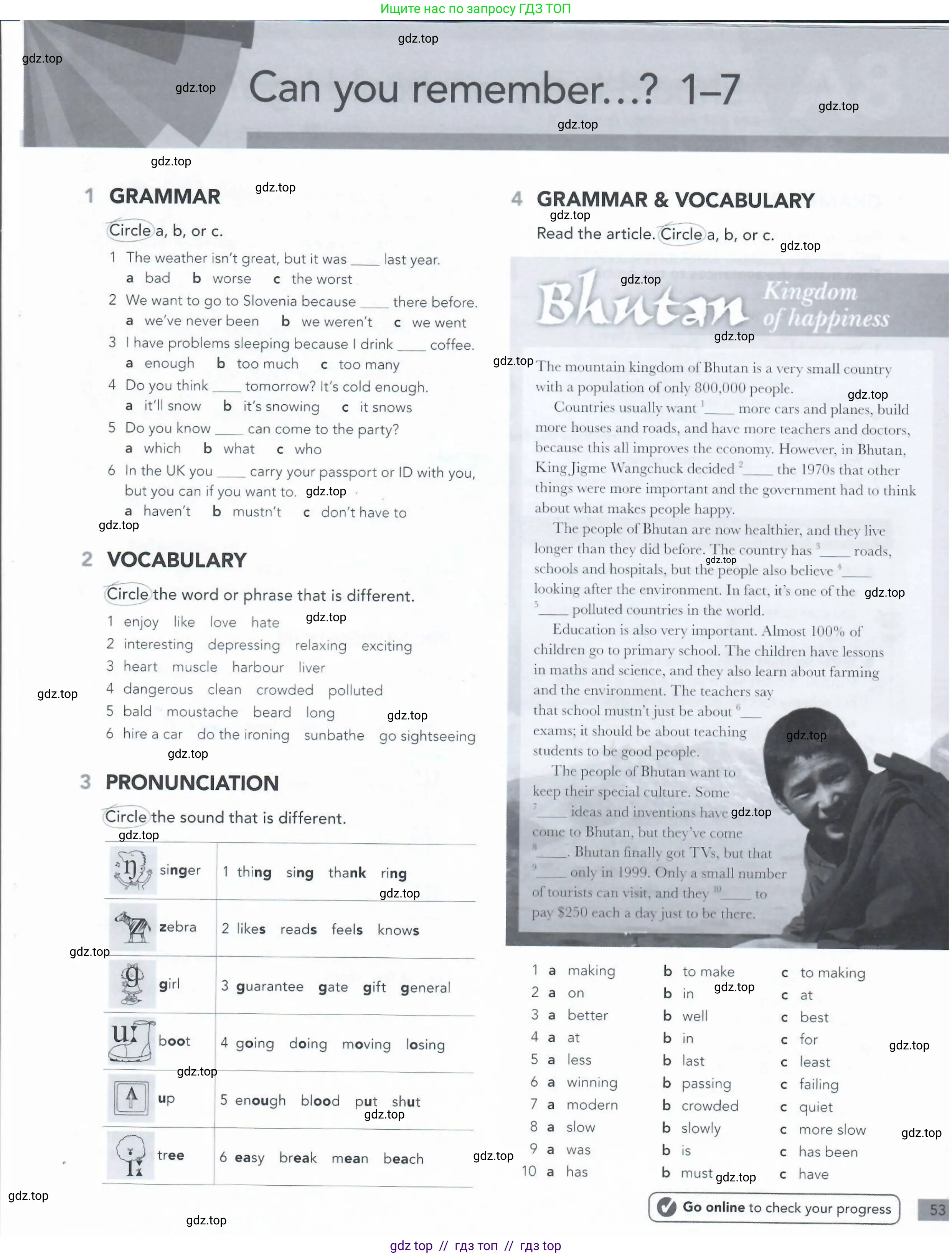 Английский язык (english), 5-11 класс Рабочая тетрадь (workbook), авторы: Latham-Koenig Christina, Oxenden Clive, Lambert Jerry, Seligson Paul, Duckworth Michael, издательство Oxford University Press, Москва, 2019, страница 53