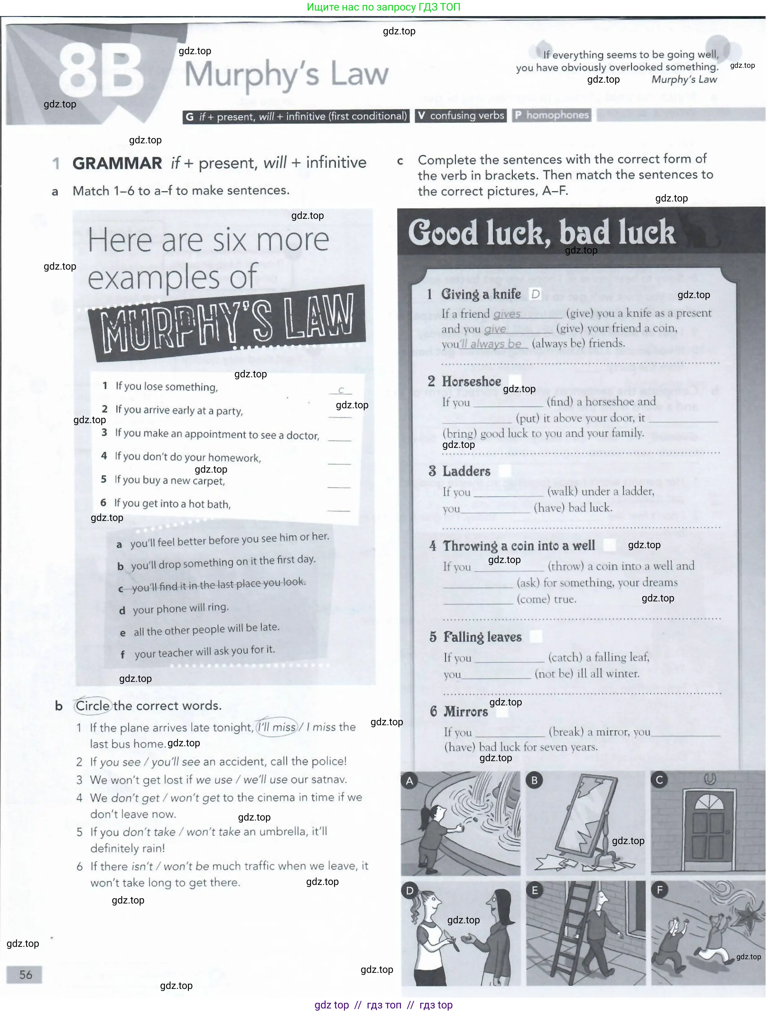 Английский язык (english), 5-11 класс Рабочая тетрадь (workbook), авторы: Latham-Koenig Christina, Oxenden Clive, Lambert Jerry, Seligson Paul, Duckworth Michael, издательство Oxford University Press, Москва, 2019, страница 56