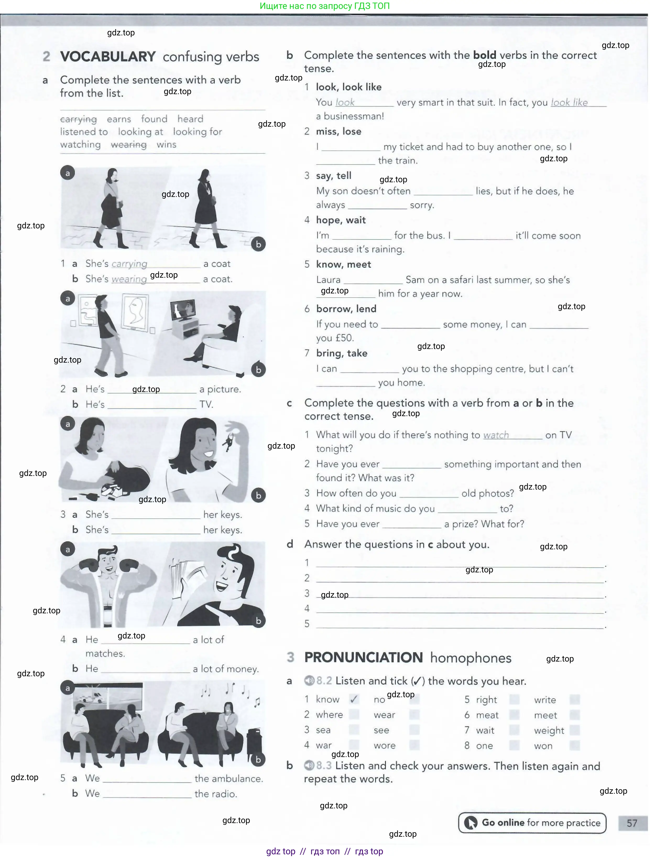 Английский язык (english), 5-11 класс Рабочая тетрадь (workbook), авторы: Latham-Koenig Christina, Oxenden Clive, Lambert Jerry, Seligson Paul, Duckworth Michael, издательство Oxford University Press, Москва, 2019, страница 57