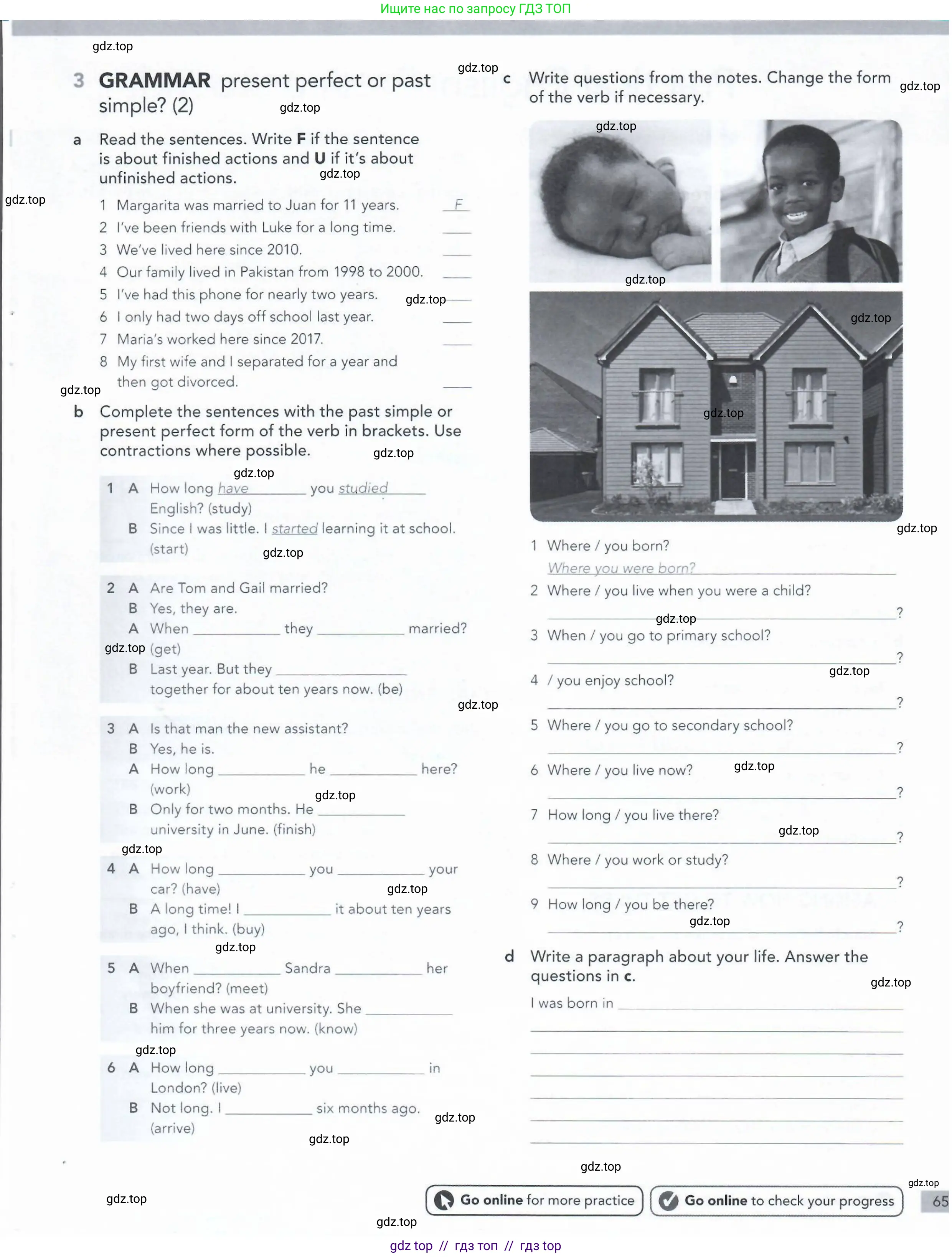 Английский язык (english), 5-11 класс Рабочая тетрадь (workbook), авторы: Latham-Koenig Christina, Oxenden Clive, Lambert Jerry, Seligson Paul, Duckworth Michael, издательство Oxford University Press, Москва, 2019, страница 65