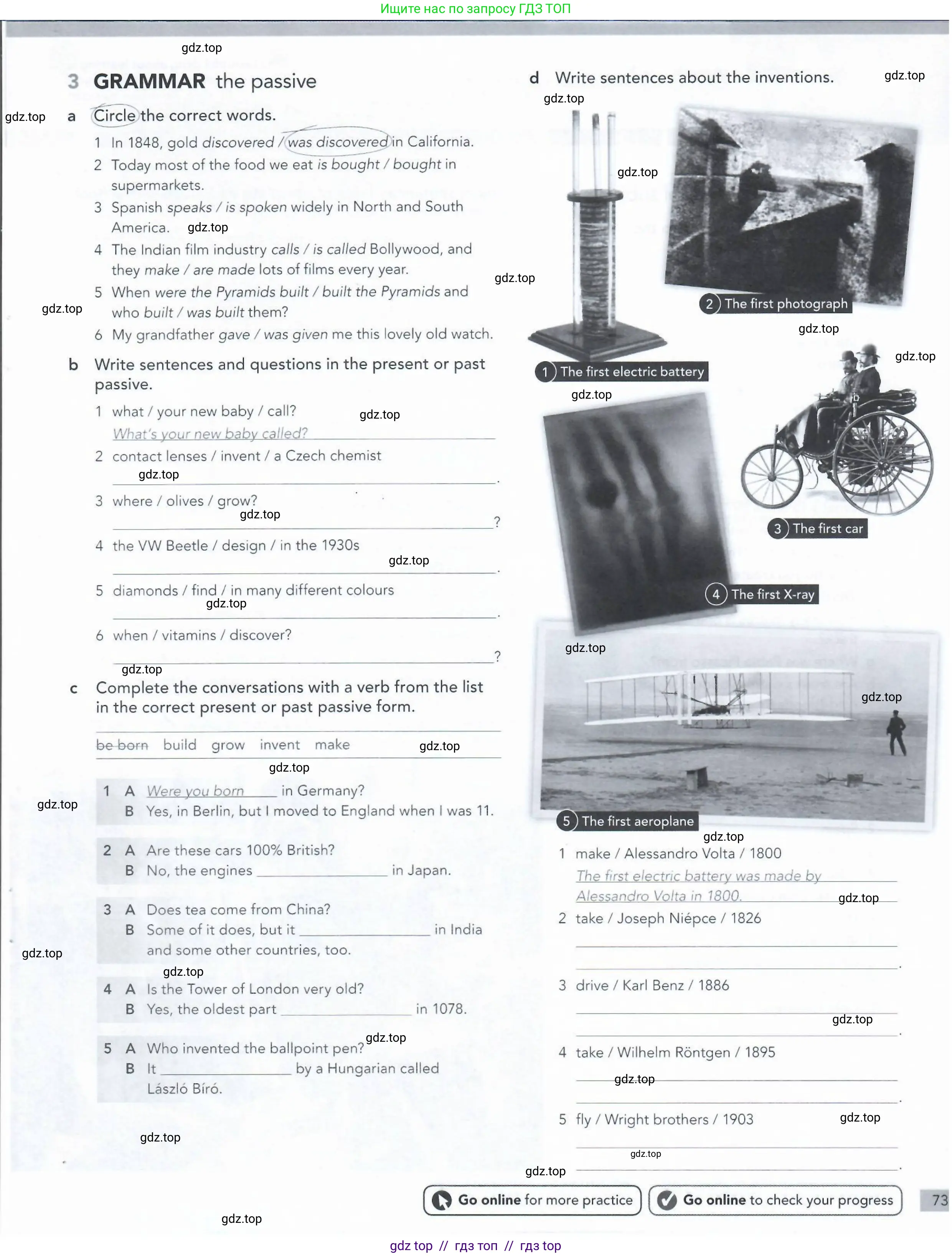 Английский язык (english), 5-11 класс Рабочая тетрадь (workbook), авторы: Latham-Koenig Christina, Oxenden Clive, Lambert Jerry, Seligson Paul, Duckworth Michael, издательство Oxford University Press, Москва, 2019, страница 73