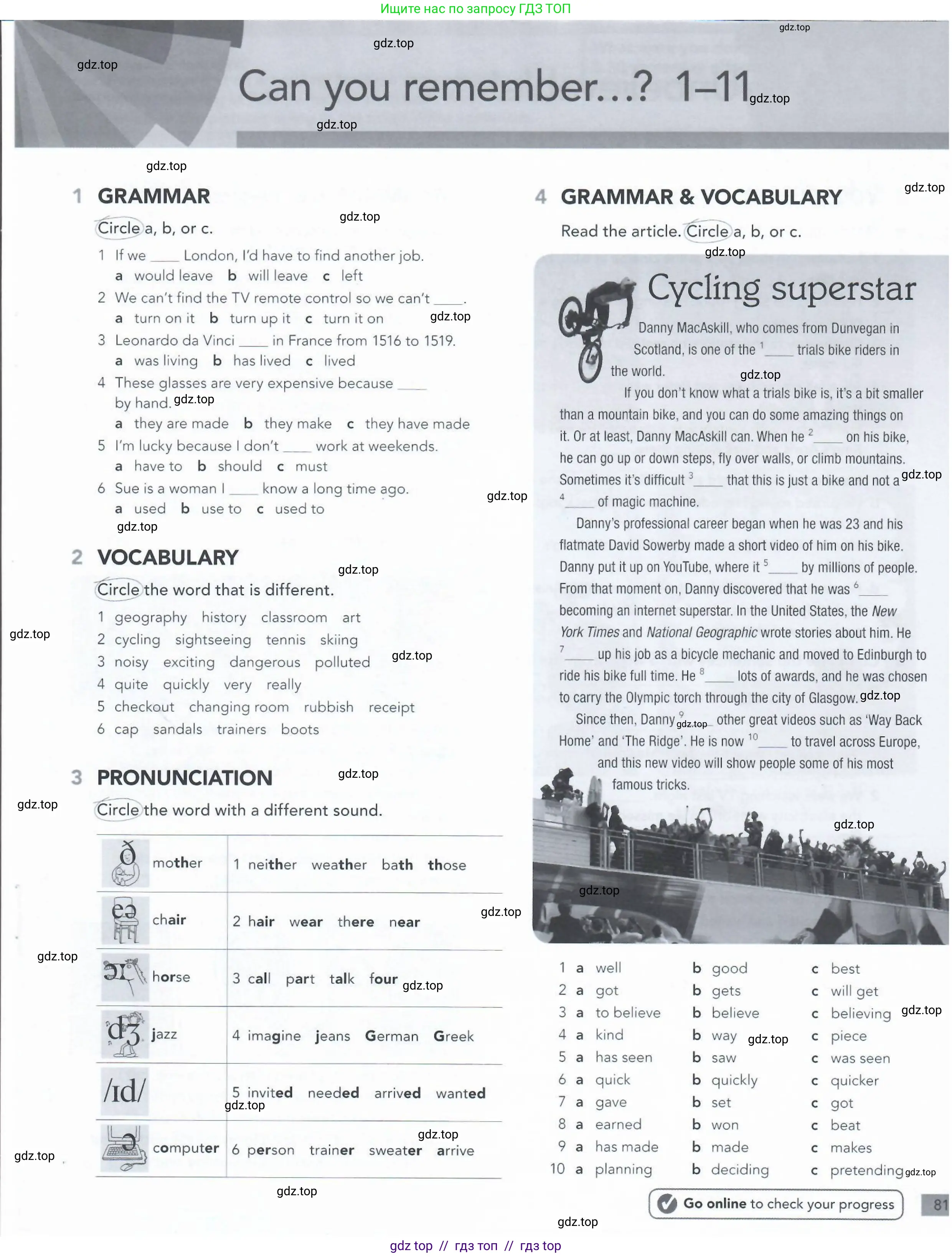 Английский язык (english), 5-11 класс Рабочая тетрадь (workbook), авторы: Latham-Koenig Christina, Oxenden Clive, Lambert Jerry, Seligson Paul, Duckworth Michael, издательство Oxford University Press, Москва, 2019, страница 81