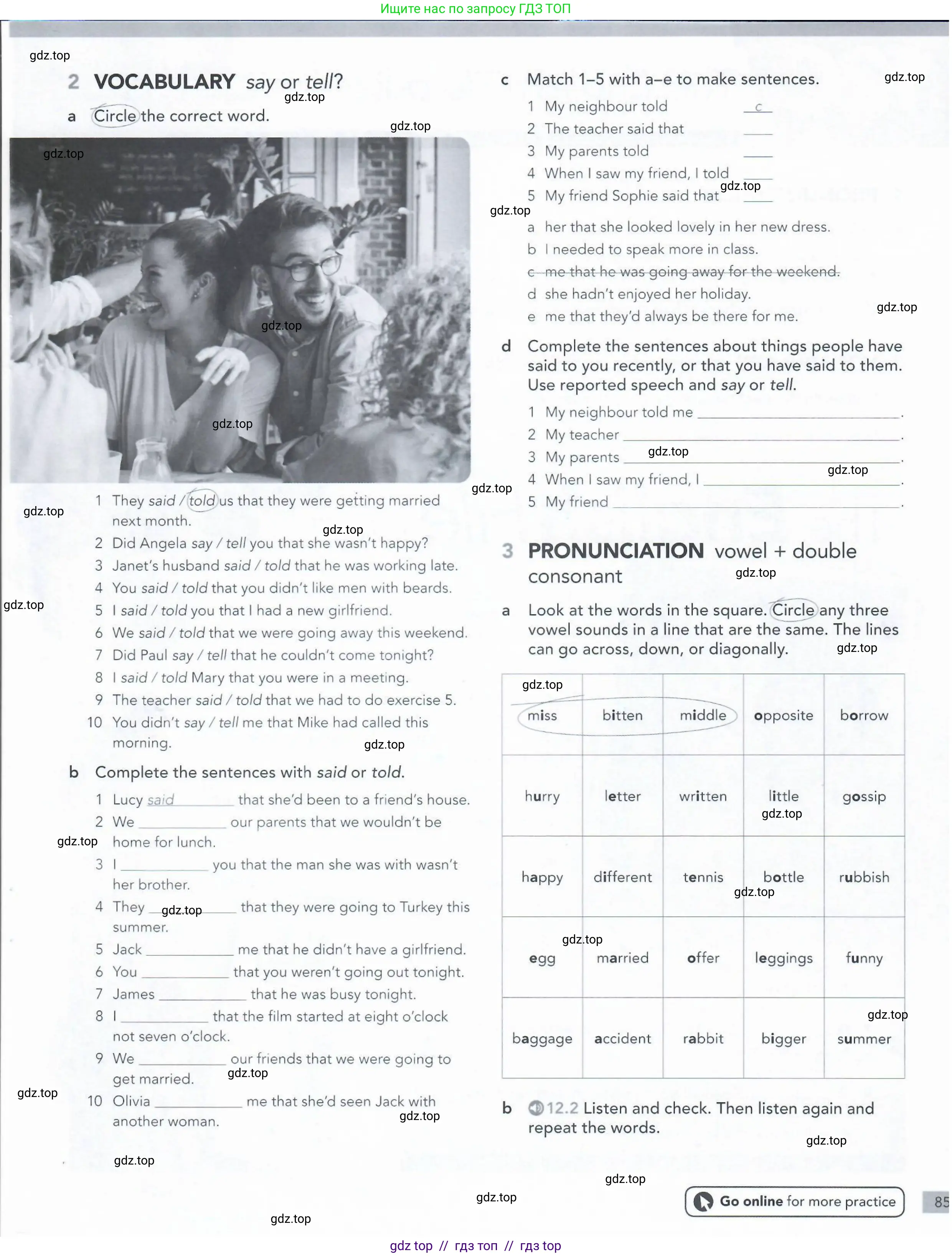 Английский язык (english), 5-11 класс Рабочая тетрадь (workbook), авторы: Latham-Koenig Christina, Oxenden Clive, Lambert Jerry, Seligson Paul, Duckworth Michael, издательство Oxford University Press, Москва, 2019, страница 85