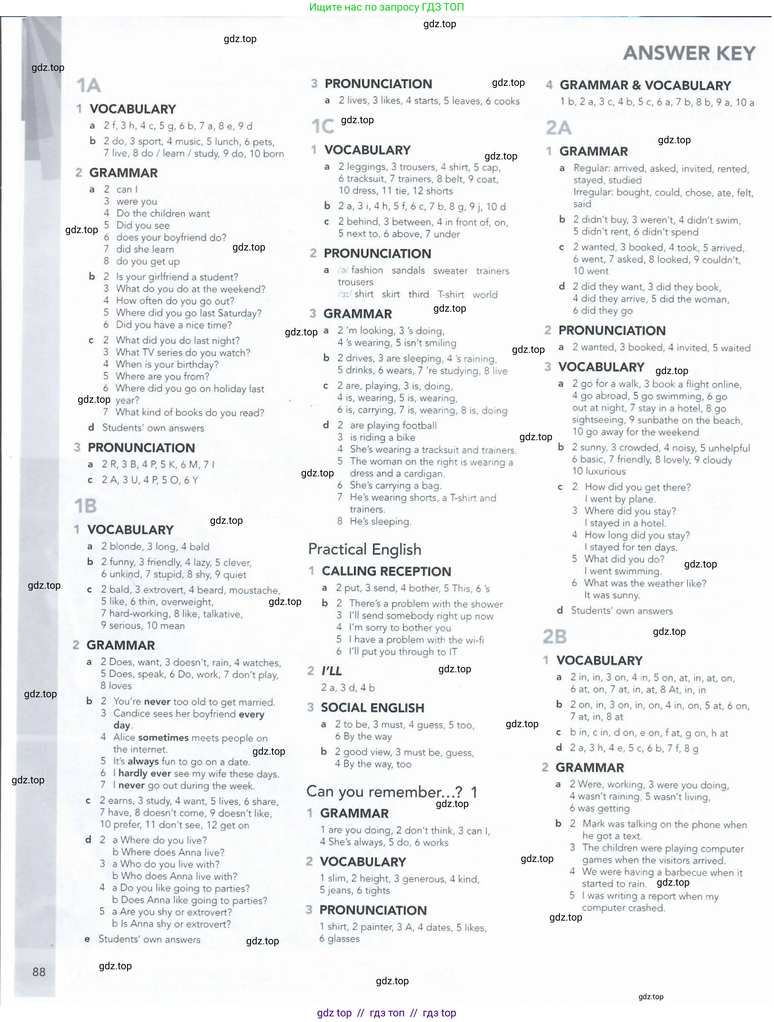 Английский язык (english), 5-11 класс Рабочая тетрадь (workbook), авторы: Latham-Koenig Christina, Oxenden Clive, Lambert Jerry, Seligson Paul, Duckworth Michael, издательство Oxford University Press, Москва, 2019, страница 88