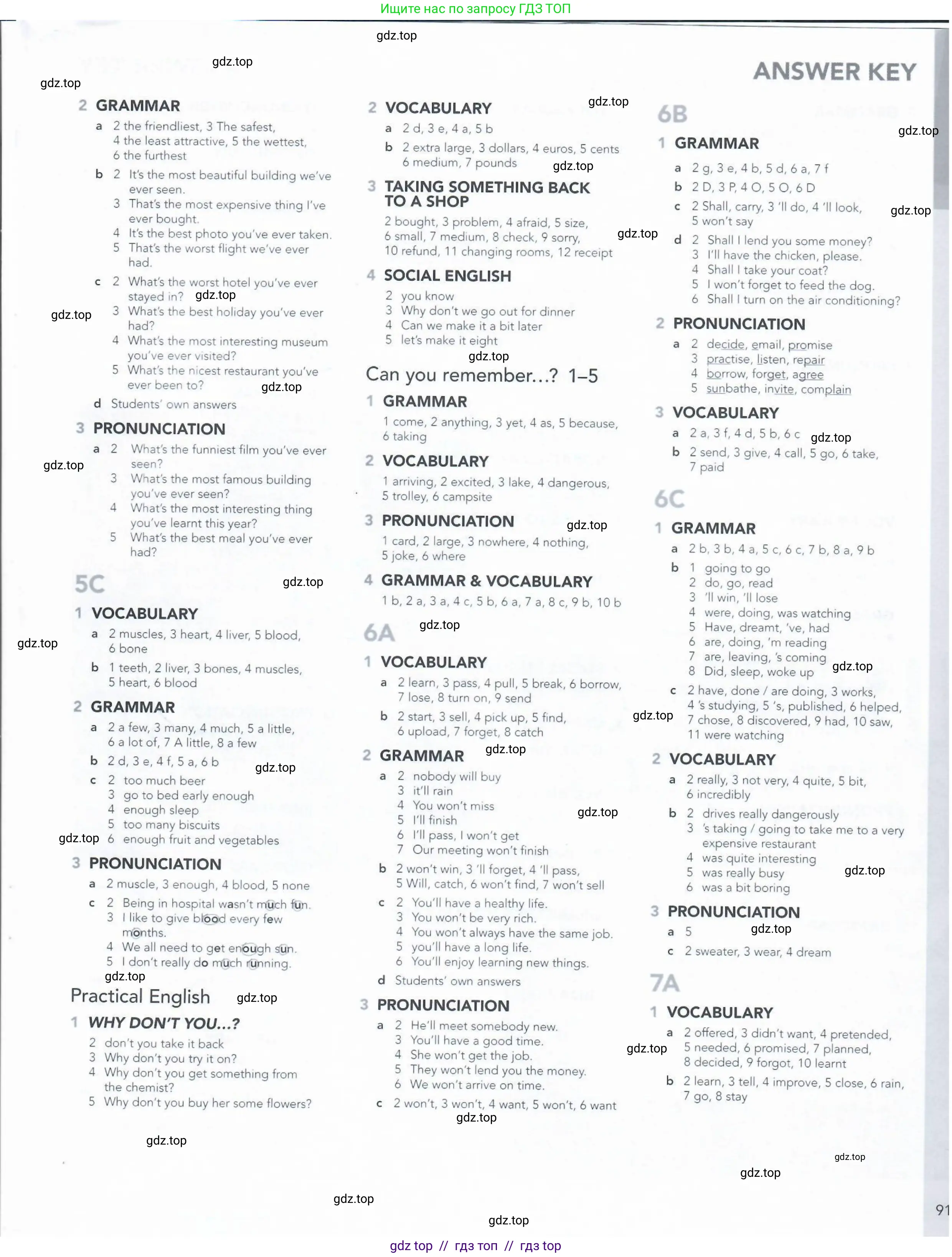 Английский язык (english), 5-11 класс Рабочая тетрадь (workbook), авторы: Latham-Koenig Christina, Oxenden Clive, Lambert Jerry, Seligson Paul, Duckworth Michael, издательство Oxford University Press, Москва, 2019, страница 91