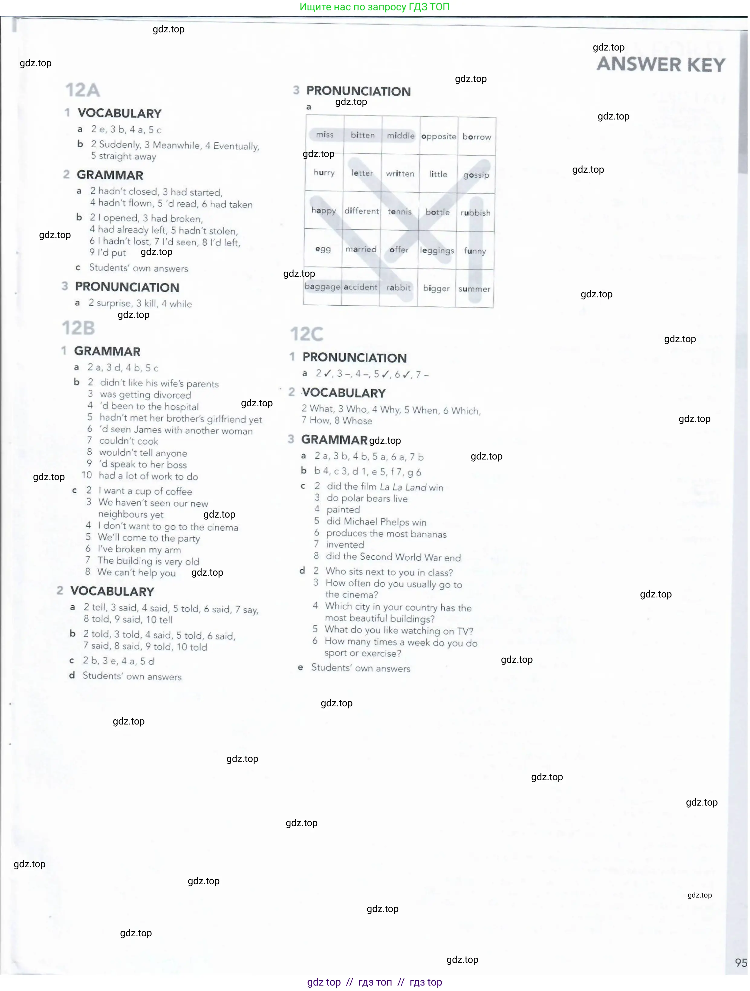 Английский язык (english), 5-11 класс Рабочая тетрадь (workbook), авторы: Latham-Koenig Christina, Oxenden Clive, Lambert Jerry, Seligson Paul, Duckworth Michael, издательство Oxford University Press, Москва, 2019, страница 95