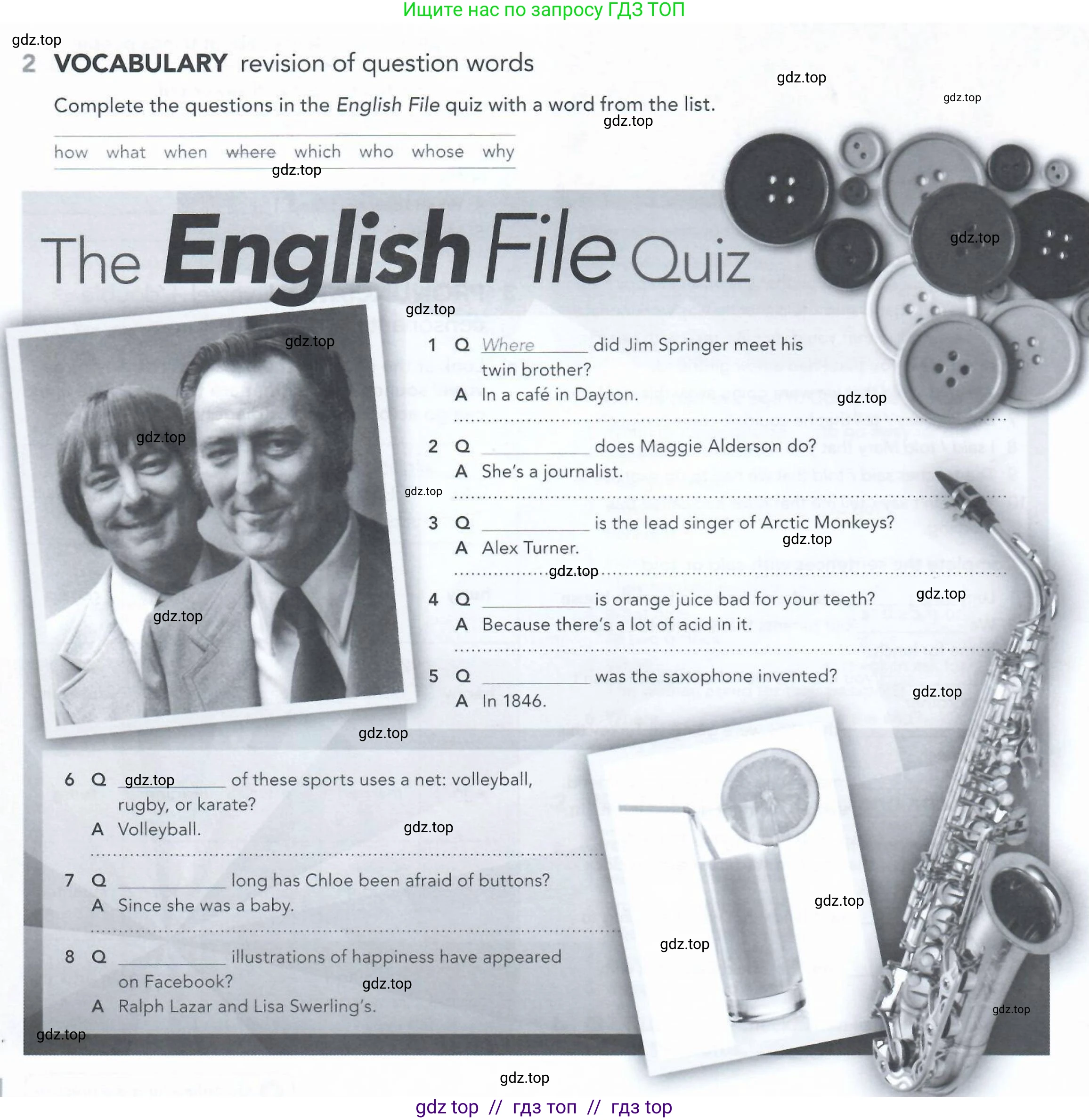 Английский язык (english), 5-11 класс Рабочая тетрадь (workbook), авторы: Latham-Koenig Christina, Oxenden Clive, Lambert Jerry, Seligson Paul, Duckworth Michael, издательство Oxford University Press, Москва, 2019, страница 86, номер 2, Условие