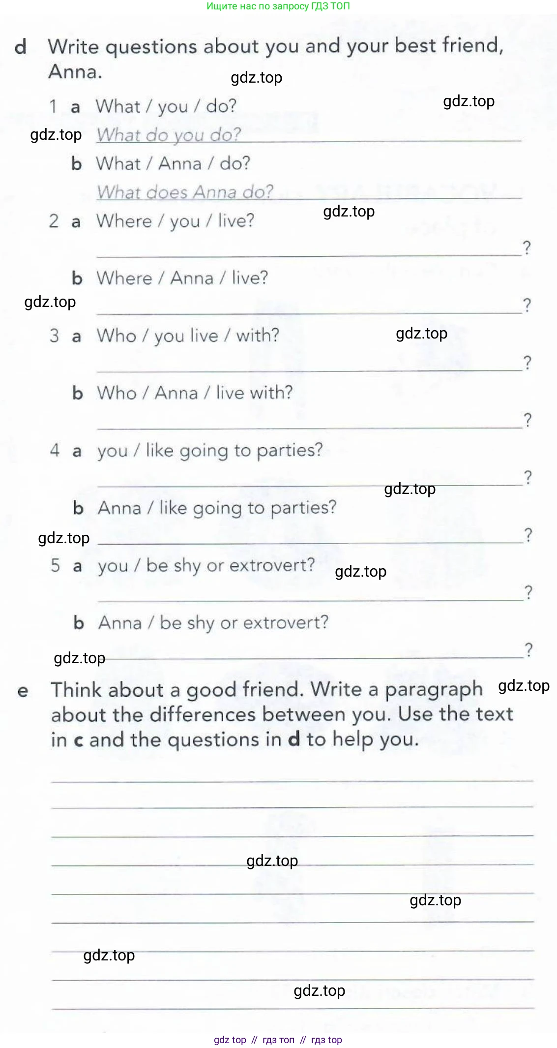 Английский язык (english), 5-11 класс Рабочая тетрадь (workbook), авторы: Latham-Koenig Christina, Oxenden Clive, Lambert Jerry, Seligson Paul, Duckworth Michael, издательство Oxford University Press, Москва, 2019, страница 6, номер 2, Условие (продолжение 3)