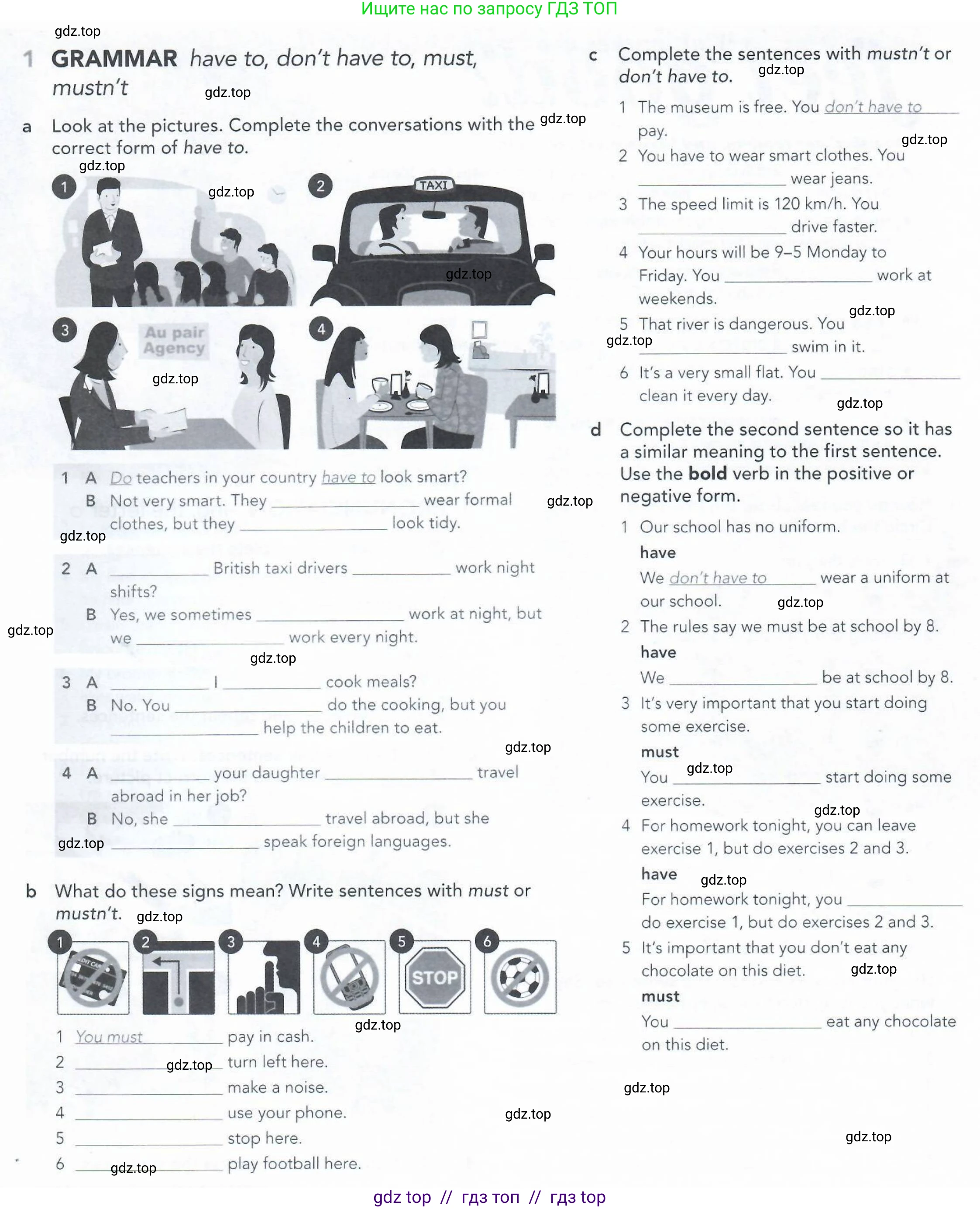 Английский язык (english), 5-11 класс Рабочая тетрадь (workbook), авторы: Latham-Koenig Christina, Oxenden Clive, Lambert Jerry, Seligson Paul, Duckworth Michael, издательство Oxford University Press, Москва, 2019, страница 50, номер 1, Условие