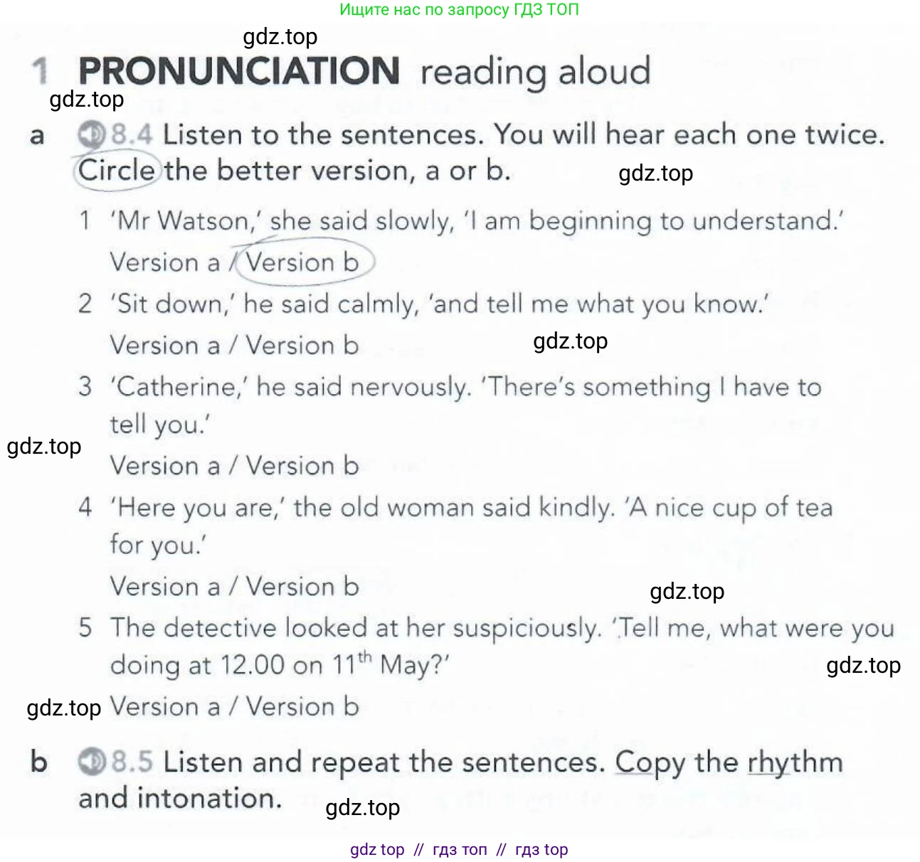 Английский язык (english), 5-11 класс Рабочая тетрадь (workbook), авторы: Latham-Koenig Christina, Oxenden Clive, Lambert Jerry, Seligson Paul, Duckworth Michael, издательство Oxford University Press, Москва, 2019, страница 58, номер 1, Условие