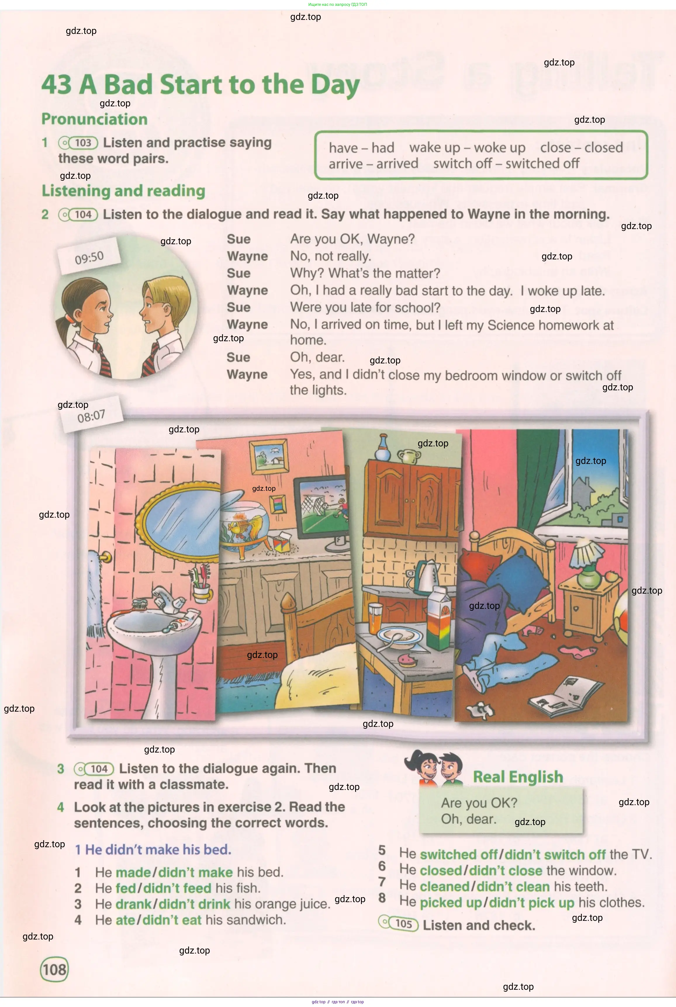 Английский язык (english), 5 класс Учебник (Student's book), авторы: Комарова Юлия Александровна, Ларионова Ирина Владимировна, издательство Русское слово, Москва, 2021, розового цвета, страница 108