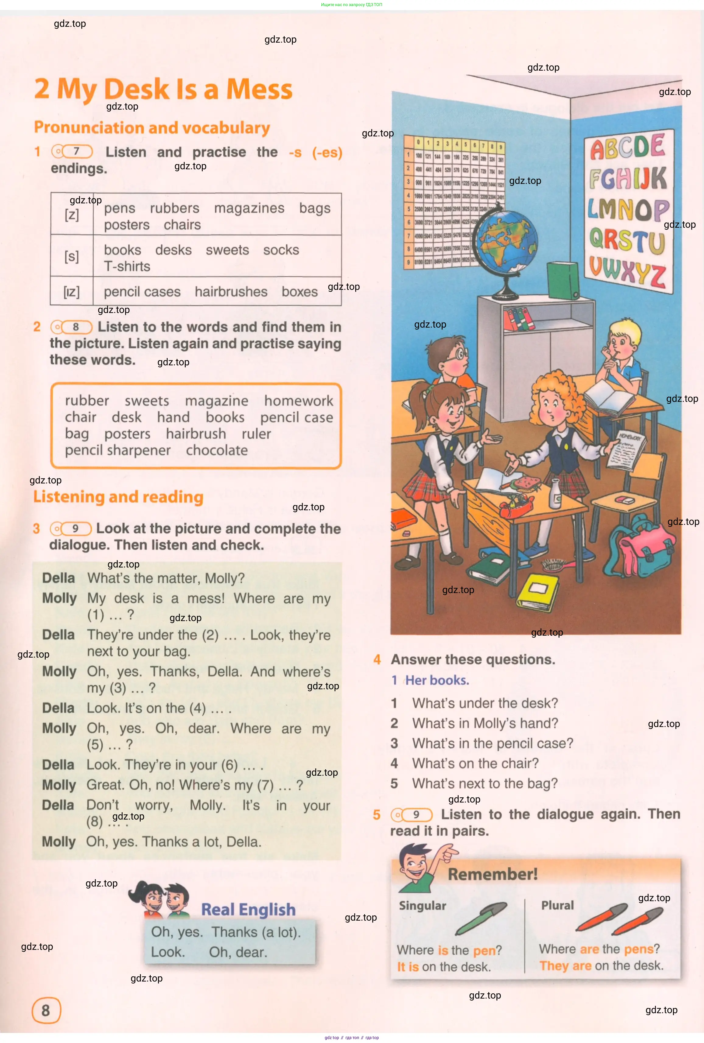 Английский язык (english), 5 класс Учебник (Student's book), авторы: Комарова Юлия Александровна, Ларионова Ирина Владимировна, издательство Русское слово, Москва, 2021, розового цвета, страница 8
