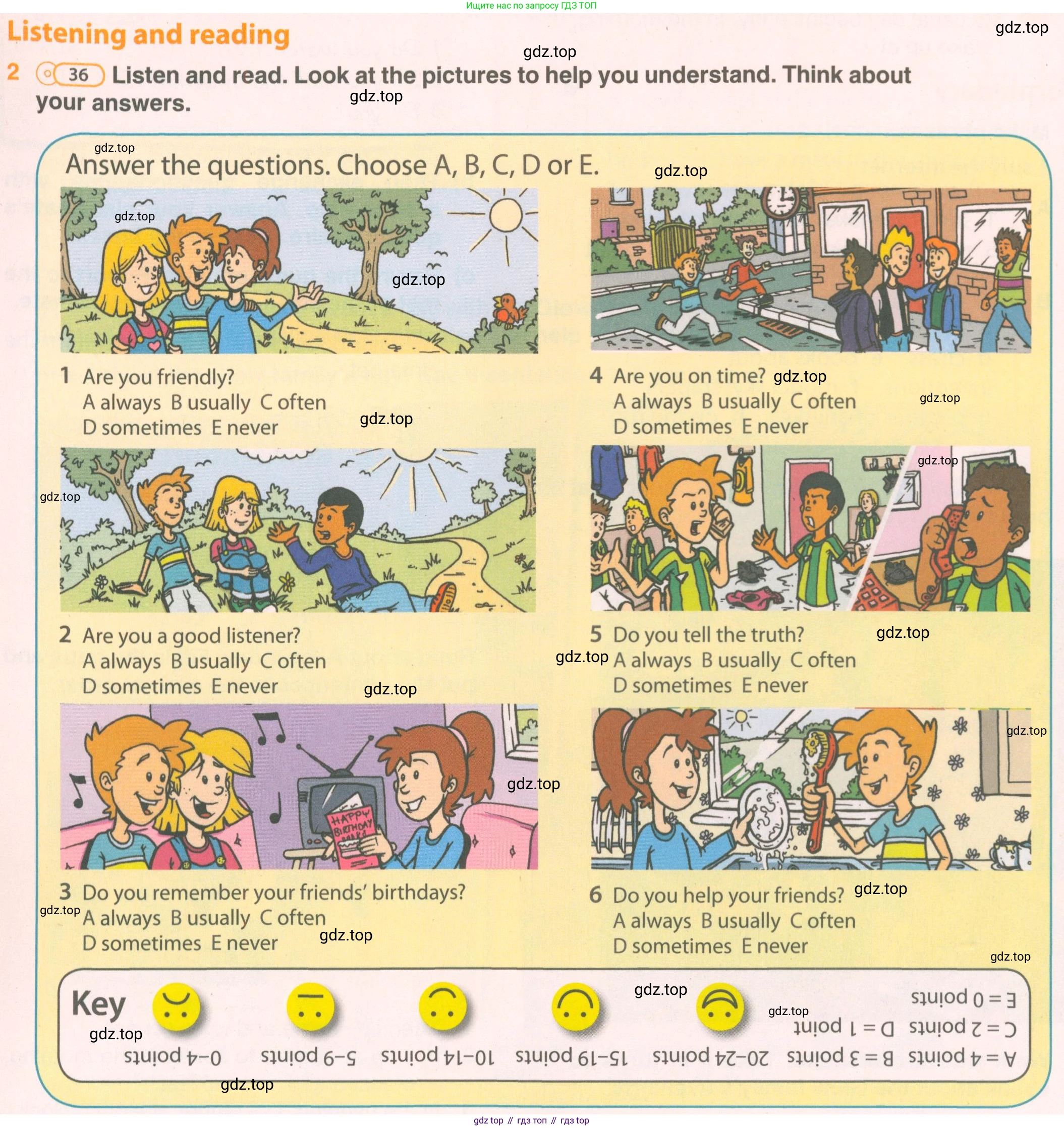 ГДЗ Английский язык (english), 5 класс Учебник (Student's book), авторы: Комарова Юлия Александровна, Ларионова Ирина Владимировна, издательство Русское слово, Москва, 2021, розового цвета, страница 36, номер 2, Условие