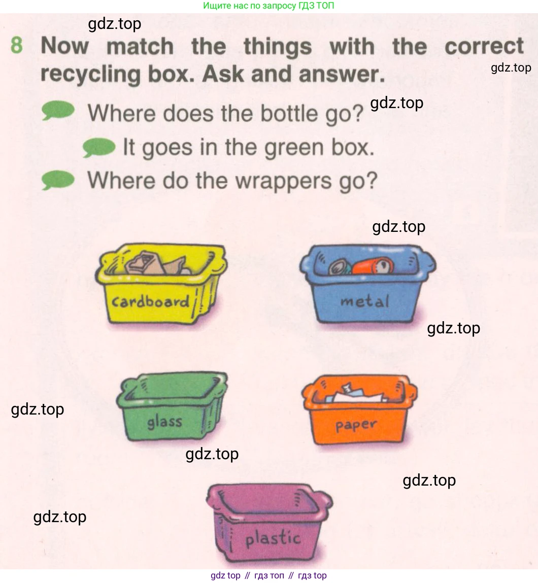 ГДЗ Английский язык (english), 5 класс Учебник (Student's book), авторы: Комарова Юлия Александровна, Ларионова Ирина Владимировна, издательство Русское слово, Москва, 2021, розового цвета, страница 55, номер 8, Условие