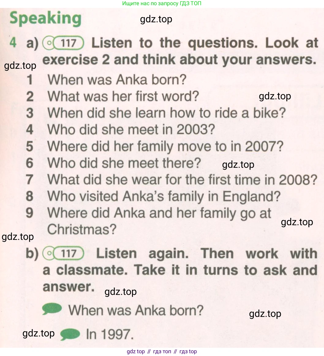 ГДЗ Английский язык (english), 5 класс Учебник (Student's book), авторы: Комарова Юлия Александровна, Ларионова Ирина Владимировна, издательство Русское слово, Москва, 2021, розового цвета, страница 115, номер 4, Условие
