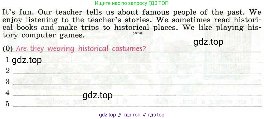 Английский язык (english), 5 класс рабочая тетрадь (activity book), авторы: Кузовлев Владимир Петрович (Kuzovlev Vladimir), Лапа Наталья Михайловна, Костина Ирина Павловна, Дуванова Ольга Викторовна, Кузнецова Елена Вячеславовна, издательство Просвещение, Москва, 2023, страница 60, номер 5, Условие 2013 (продолжение 2)