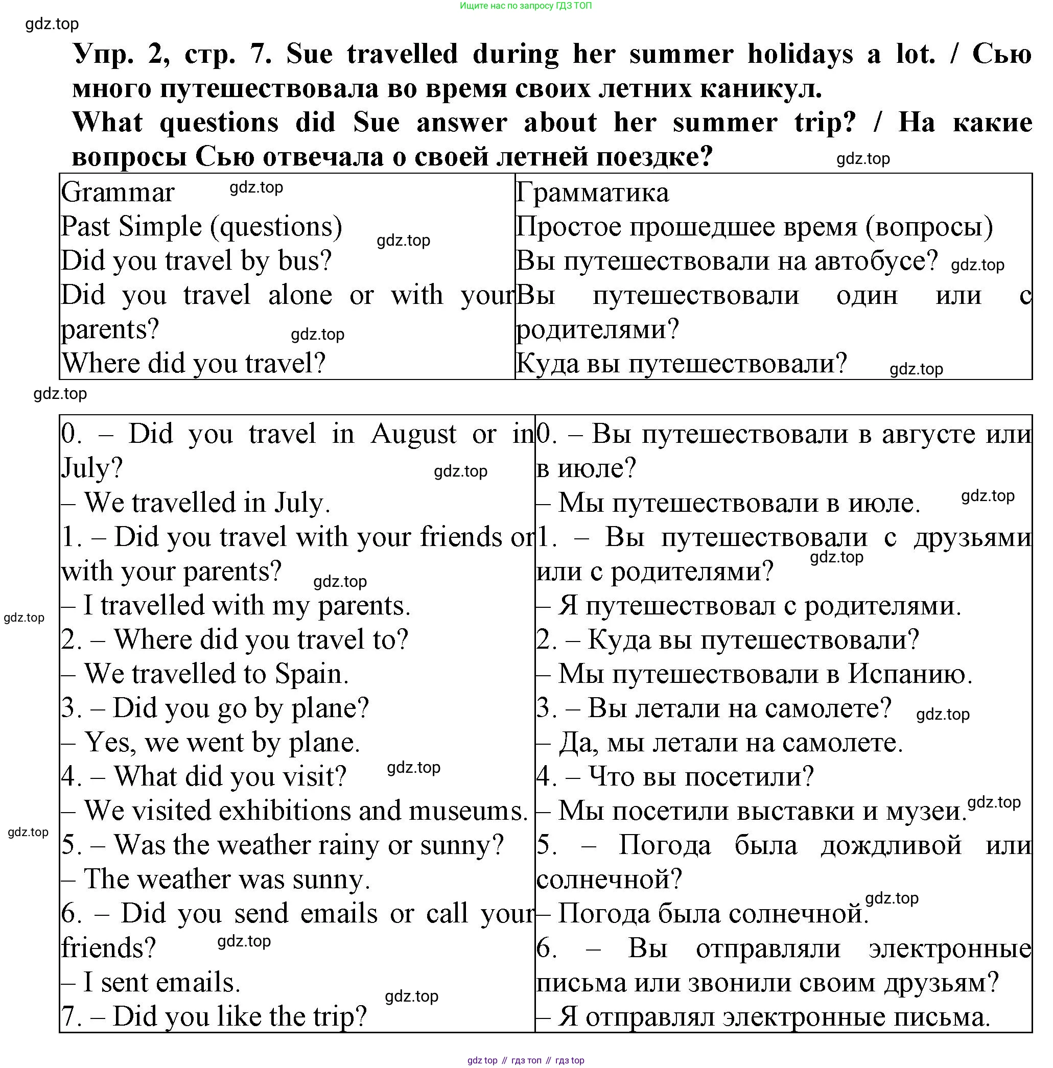 Английский язык (english), 5 класс рабочая тетрадь (activity book), авторы: Кузовлев Владимир Петрович (Kuzovlev Vladimir), Лапа Наталья Михайловна, Костина Ирина Павловна, Дуванова Ольга Викторовна, Кузнецова Елена Вячеславовна, издательство Просвещение, Москва, 2023, страница 7, номер 2, Решение 2023