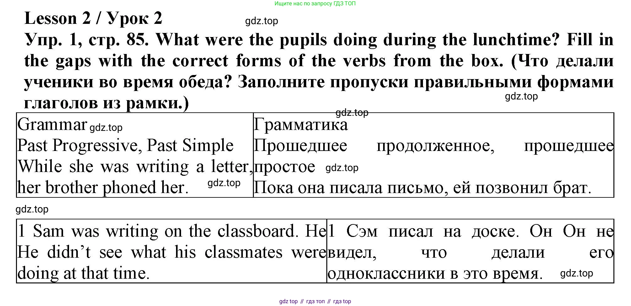 Английский язык (english), 5 класс рабочая тетрадь (activity book), авторы: Кузовлев Владимир Петрович (Kuzovlev Vladimir), Лапа Наталья Михайловна, Костина Ирина Павловна, Дуванова Ольга Викторовна, Кузнецова Елена Вячеславовна, издательство Просвещение, Москва, 2023, страница 85, номер 1, Решение 2023