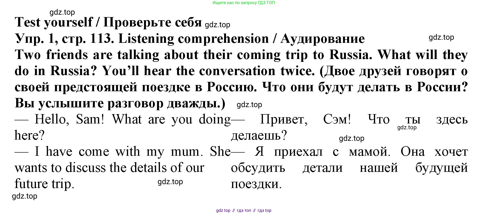 Английский язык (english), 5 класс рабочая тетрадь (activity book), авторы: Кузовлев Владимир Петрович (Kuzovlev Vladimir), Лапа Наталья Михайловна, Костина Ирина Павловна, Дуванова Ольга Викторовна, Кузнецова Елена Вячеславовна, издательство Просвещение, Москва, 2023, страница 113, номер 1, Решение 2023