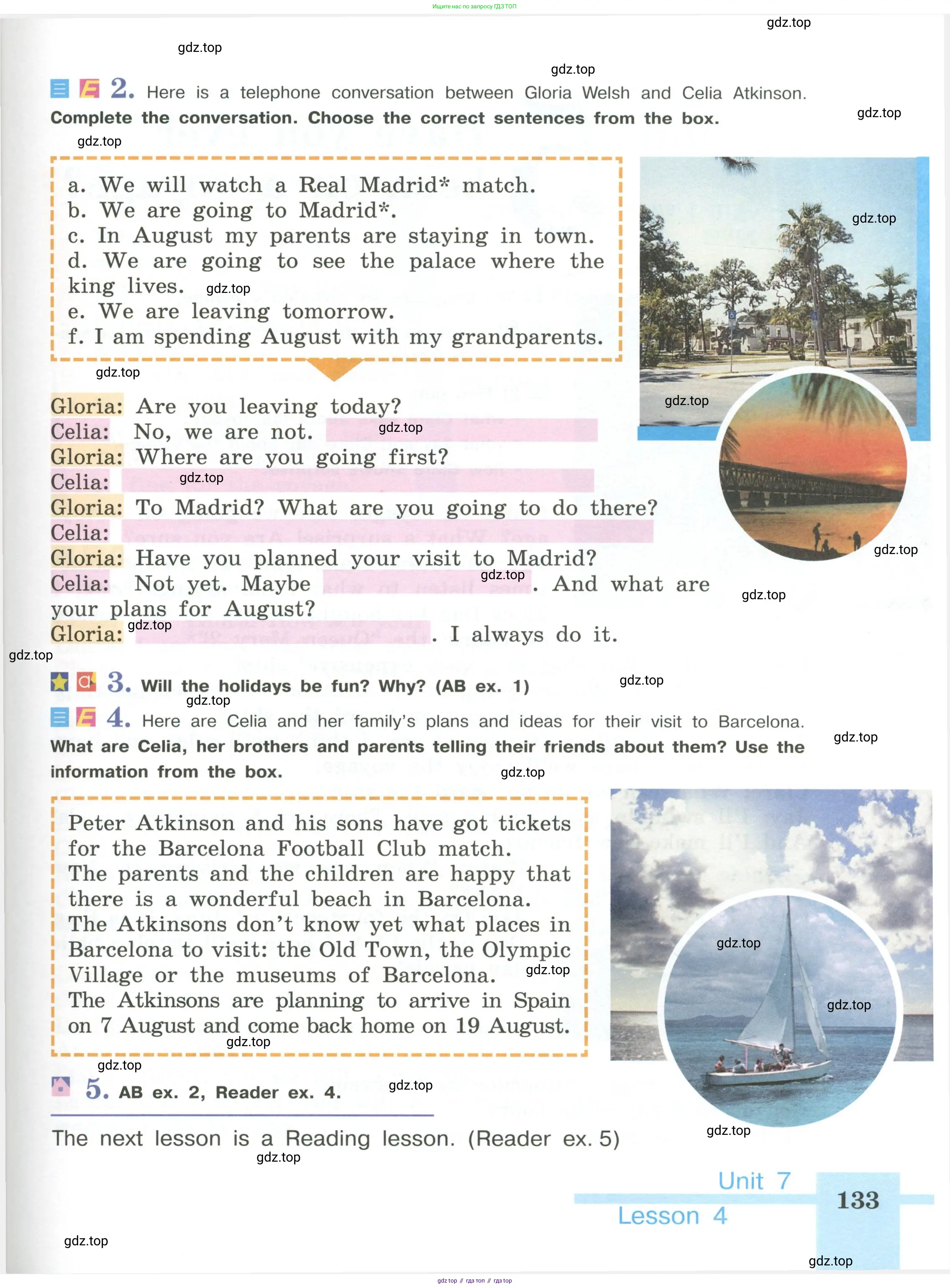 Английский язык (english), 5 класс Учебник (Student's book), авторы: Кузовлев Владимир Петрович (Kuzovlev Vladimir), Лапа Наталья Михайловна, Костина Ирина Павловна, Дуванова Ольга Викторовна, Кузнецова Елена Вячеславовна, издательство Просвещение, Москва, 2023, страница 133