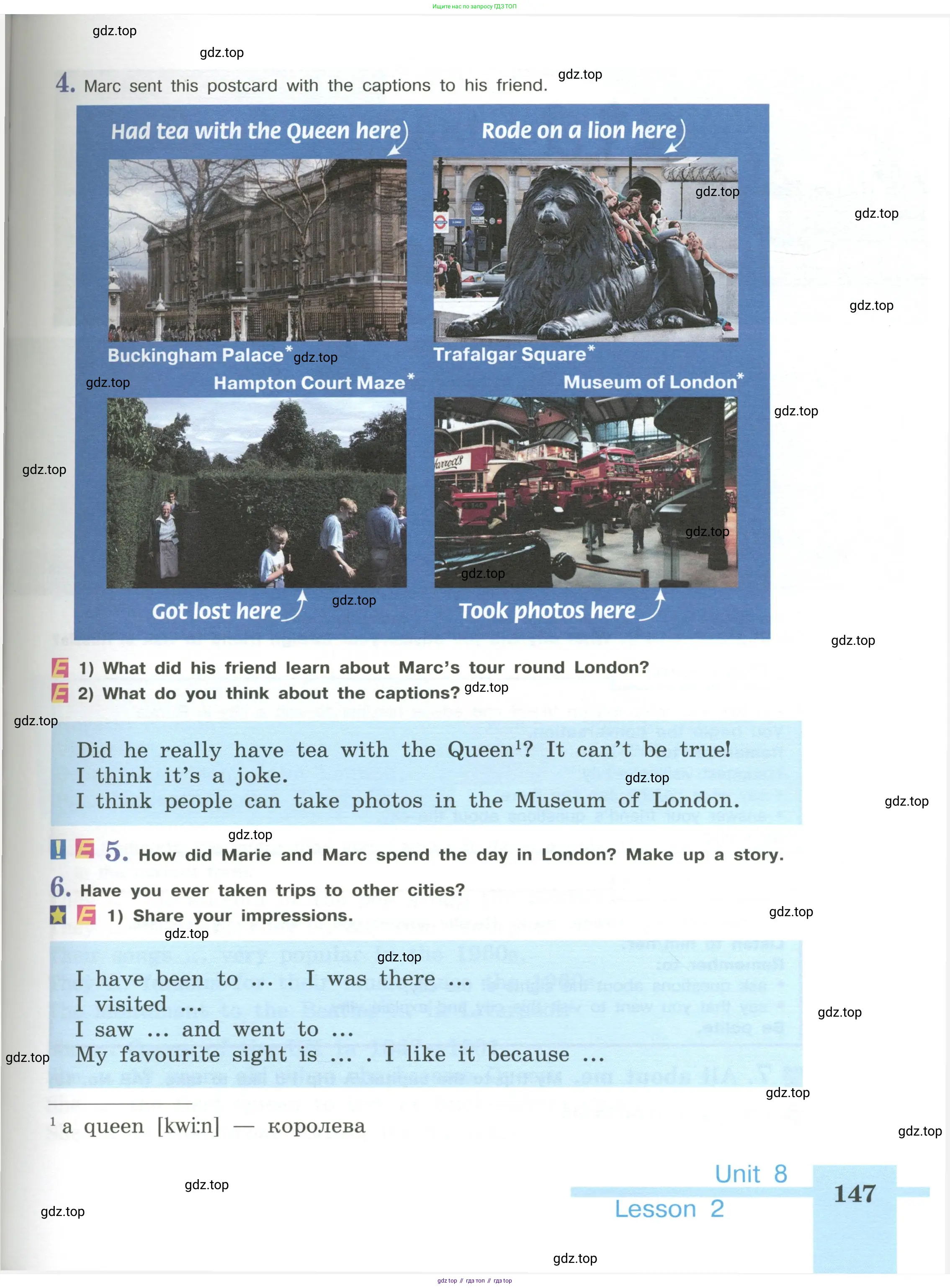 Английский язык (english), 5 класс Учебник (Student's book), авторы: Кузовлев Владимир Петрович (Kuzovlev Vladimir), Лапа Наталья Михайловна, Костина Ирина Павловна, Дуванова Ольга Викторовна, Кузнецова Елена Вячеславовна, издательство Просвещение, Москва, 2023, страница 147