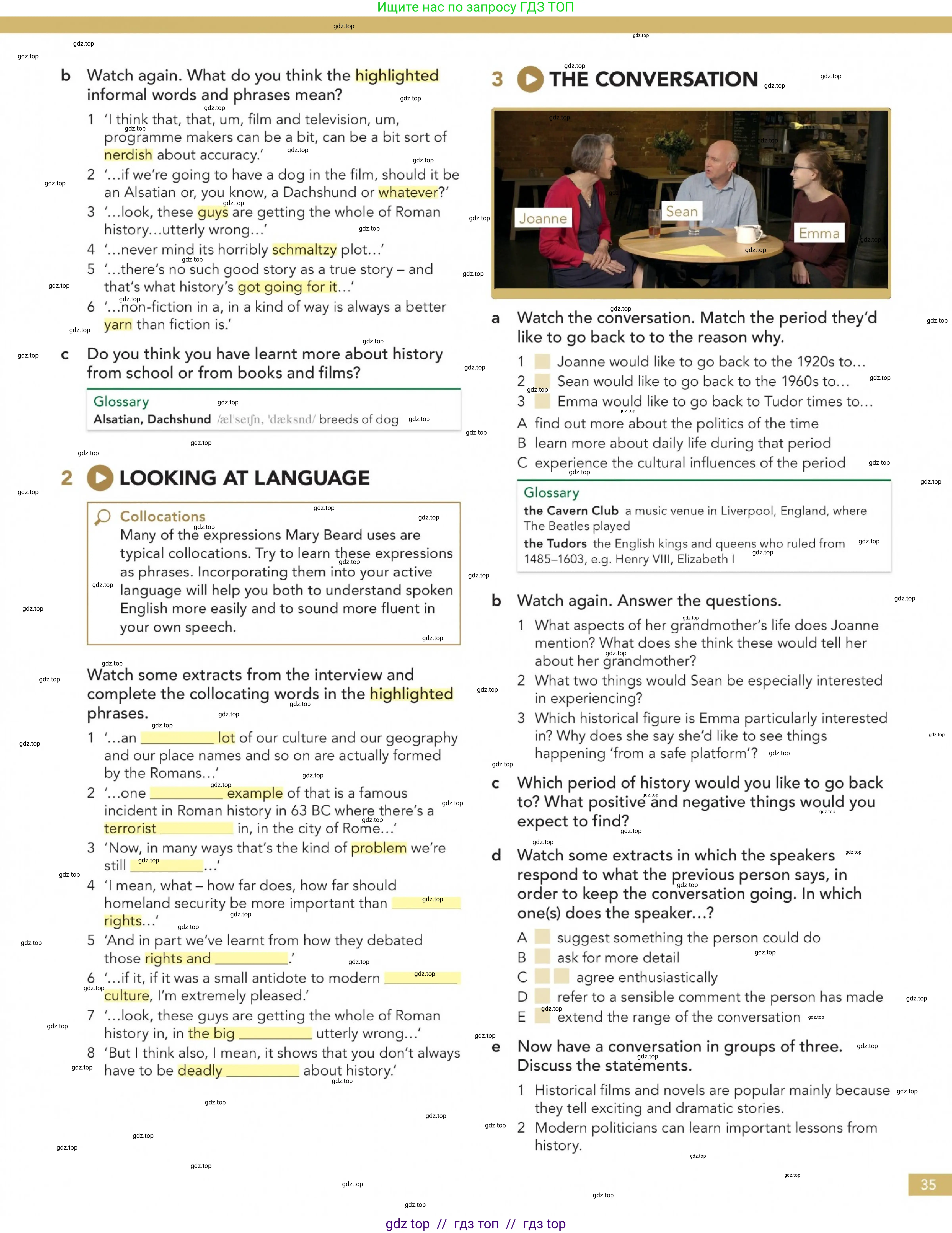 Английский язык (english), 5-11 класс Учебник (Student's book), авторы: Latham-Koenig Christina, Oxenden Clive, Lambert Jerry, Chomacki Kate, издательство Oxford University Press, Москва, 2019, белого цвета, страница 35