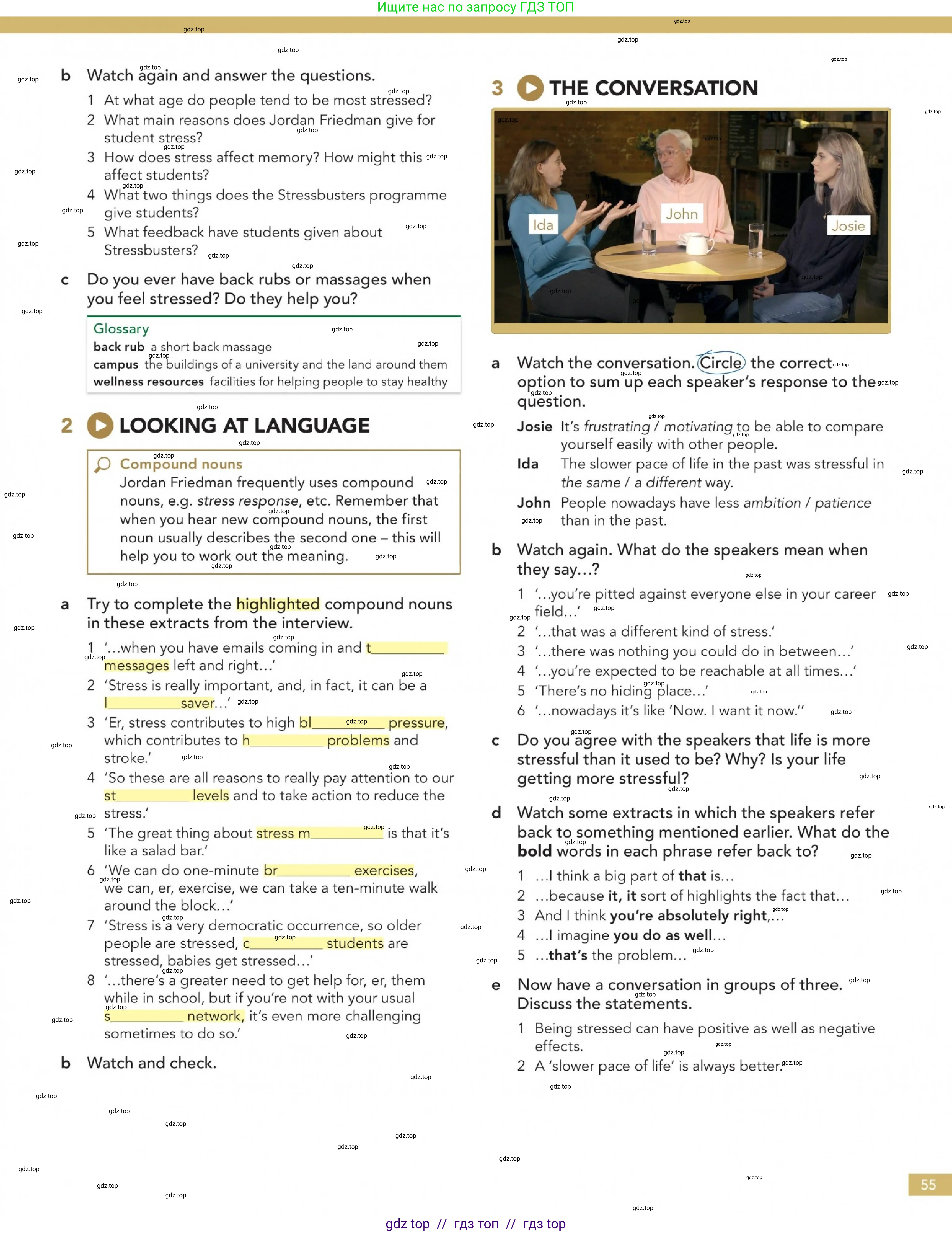 Английский язык (english), 5-11 класс Учебник (Student's book), авторы: Latham-Koenig Christina, Oxenden Clive, Lambert Jerry, Chomacki Kate, издательство Oxford University Press, Москва, 2019, белого цвета, страница 55