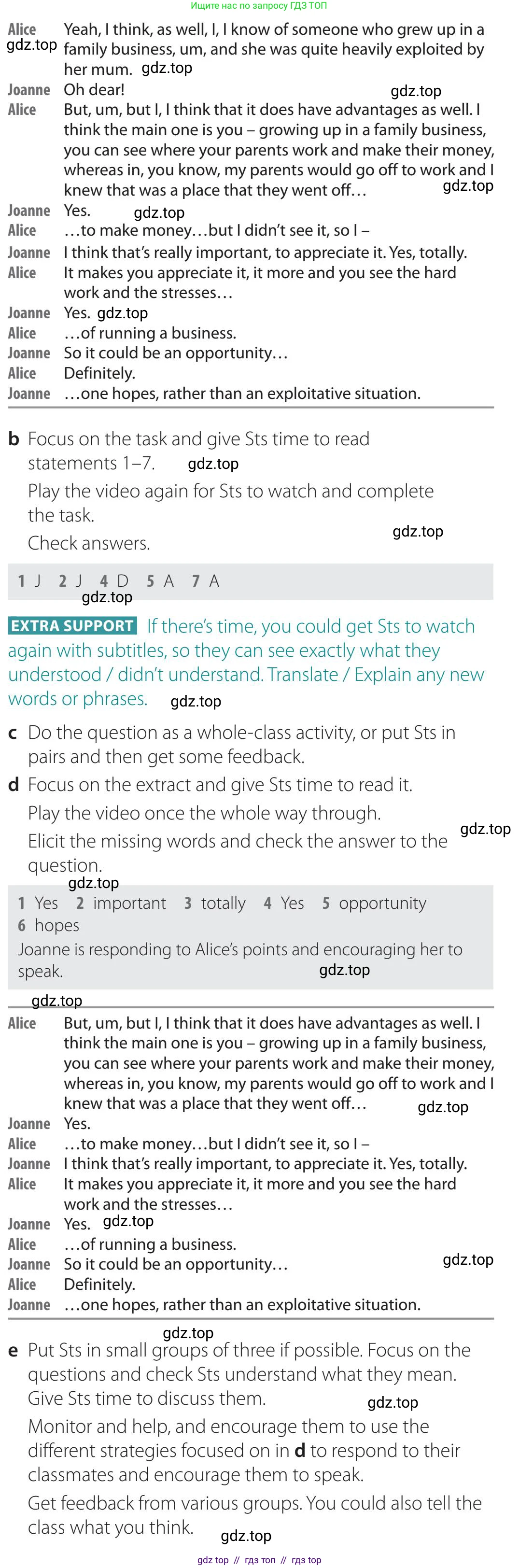 Английский язык (english), 5-11 класс Учебник (Student's book), авторы: Latham-Koenig Christina, Oxenden Clive, Lambert Jerry, Chomacki Kate, издательство Oxford University Press, Москва, 2019, белого цвета, страница 15, номер 3, Teacher's Guide (продолжение 2)