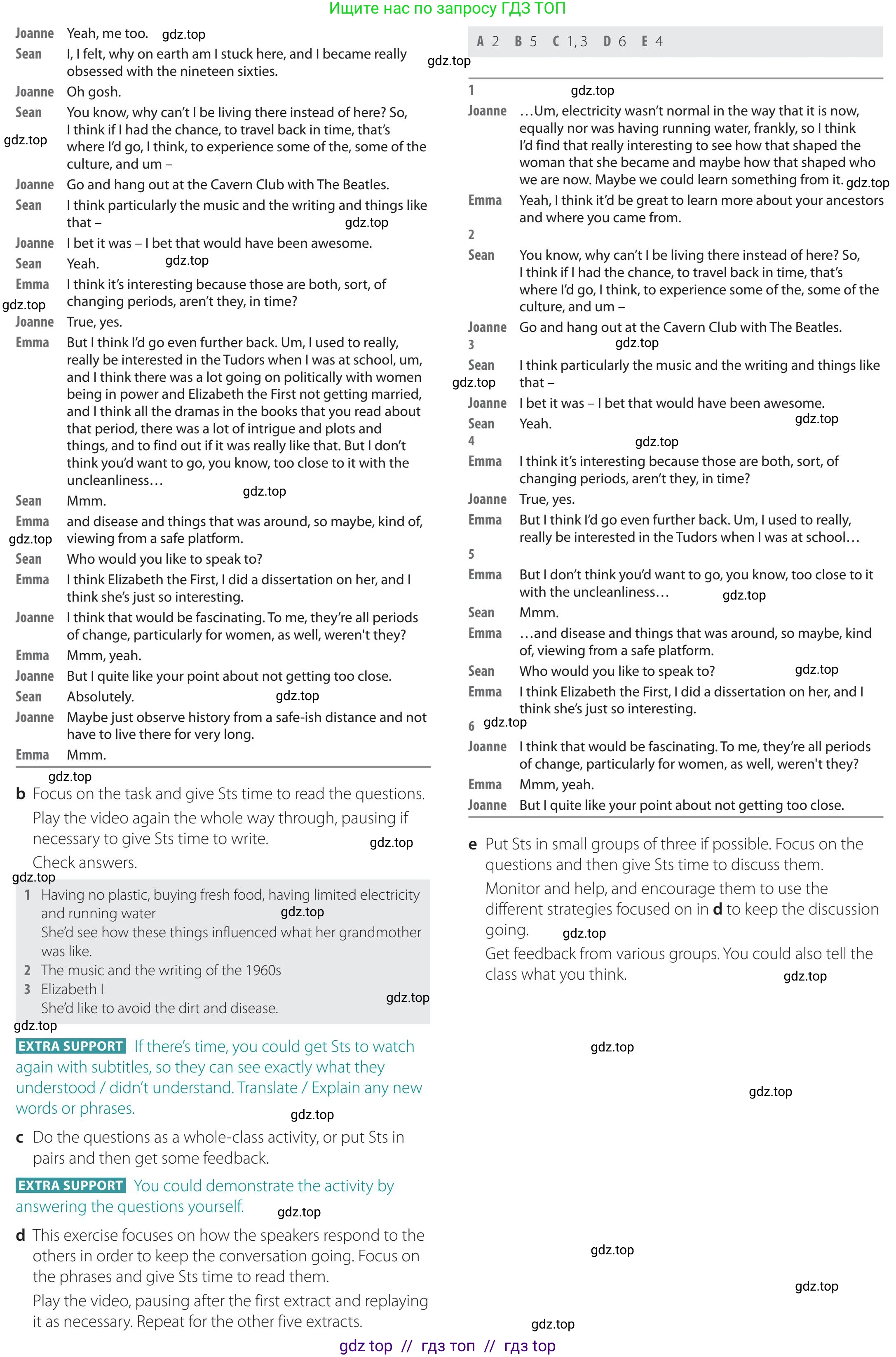 Английский язык (english), 5-11 класс Учебник (Student's book), авторы: Latham-Koenig Christina, Oxenden Clive, Lambert Jerry, Chomacki Kate, издательство Oxford University Press, Москва, 2019, белого цвета, страница 35, номер 3, Teacher's Guide (продолжение 2)