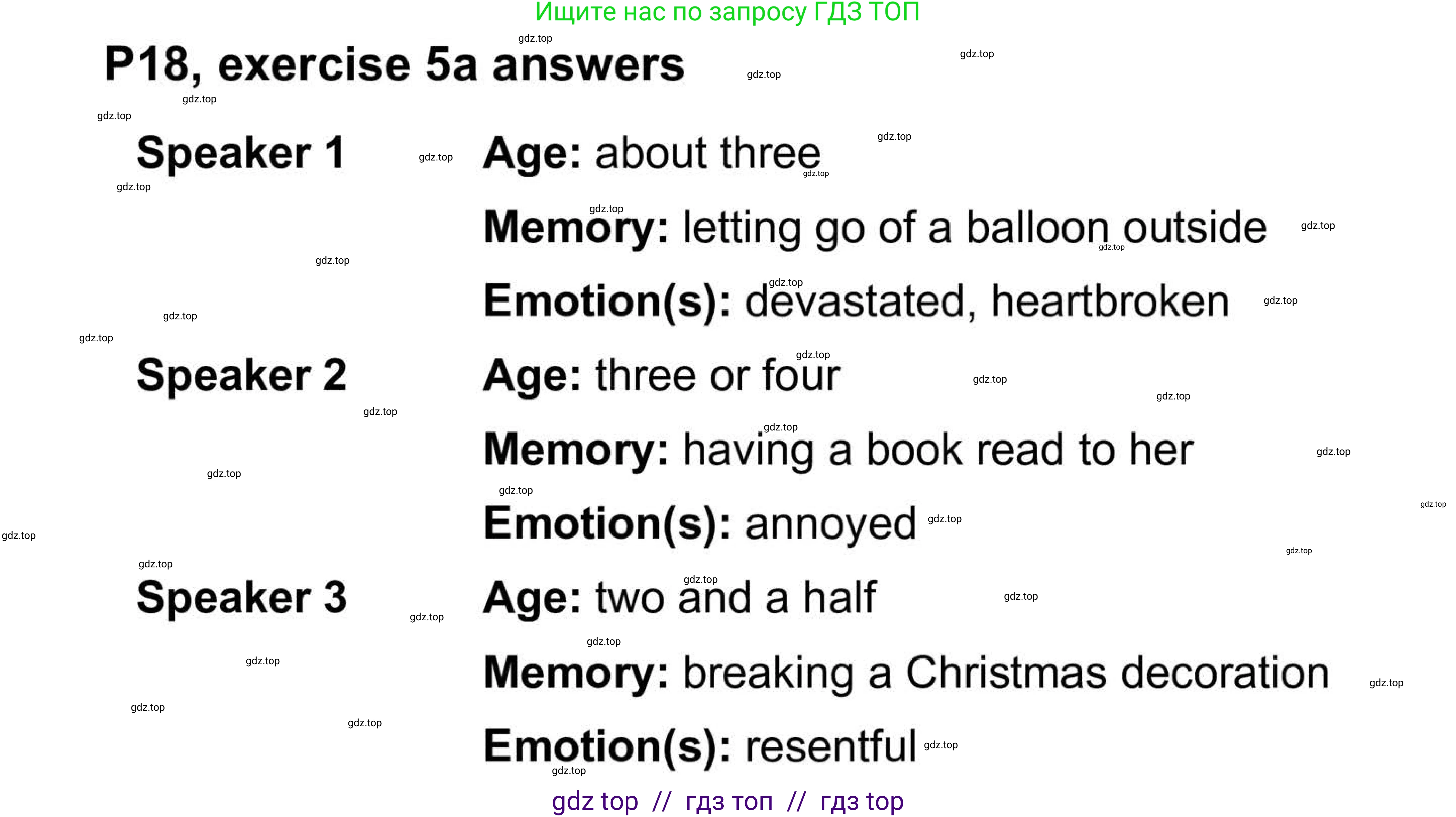 Английский язык (english), 5-11 класс Учебник (Student's book), авторы: Latham-Koenig Christina, Oxenden Clive, Lambert Jerry, Chomacki Kate, издательство Oxford University Press, Москва, 2019, белого цвета, страница 18, номер 5, Answers