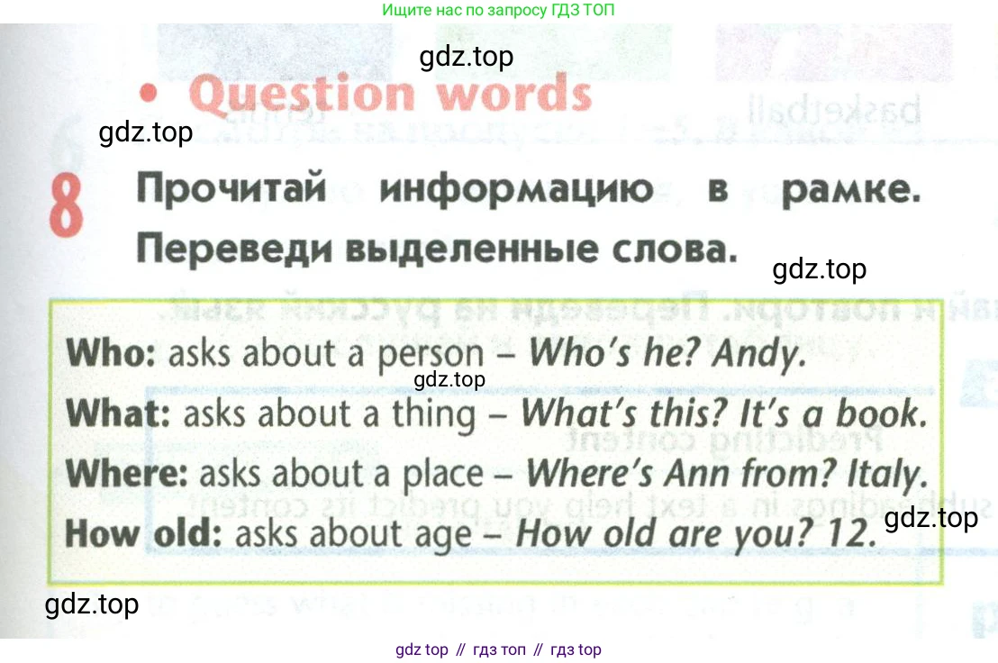 Английский язык (english), 5 класс Учебник (Student's book), авторы: Маневич Екатерина Гарьевна (Manevich Yekaterina), Полякова Анна Александровна (Polyakova Anna), Дули Дженни (Dooley Jenny), Эванс Вирджиния (Evans Virginia), издательство Просвещение, Москва, 2023, голубого цвета, страница 49, номер 8, Условие