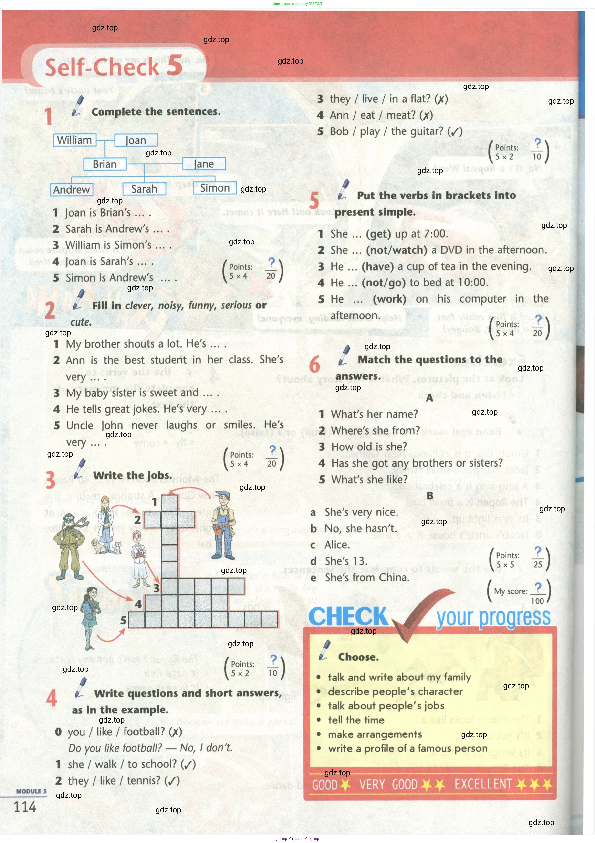 Английский язык (english), 5 класс Учебник (Student's book), авторы: Маневич Екатерина Гарьевна (Manevich Yekaterina), Полякова Анна Александровна (Polyakova Anna), Дули Дженни (Dooley Jenny), Эванс Вирджиния (Evans Virginia), издательство Просвещение, Москва, 2023, голубого цвета, страница 114
